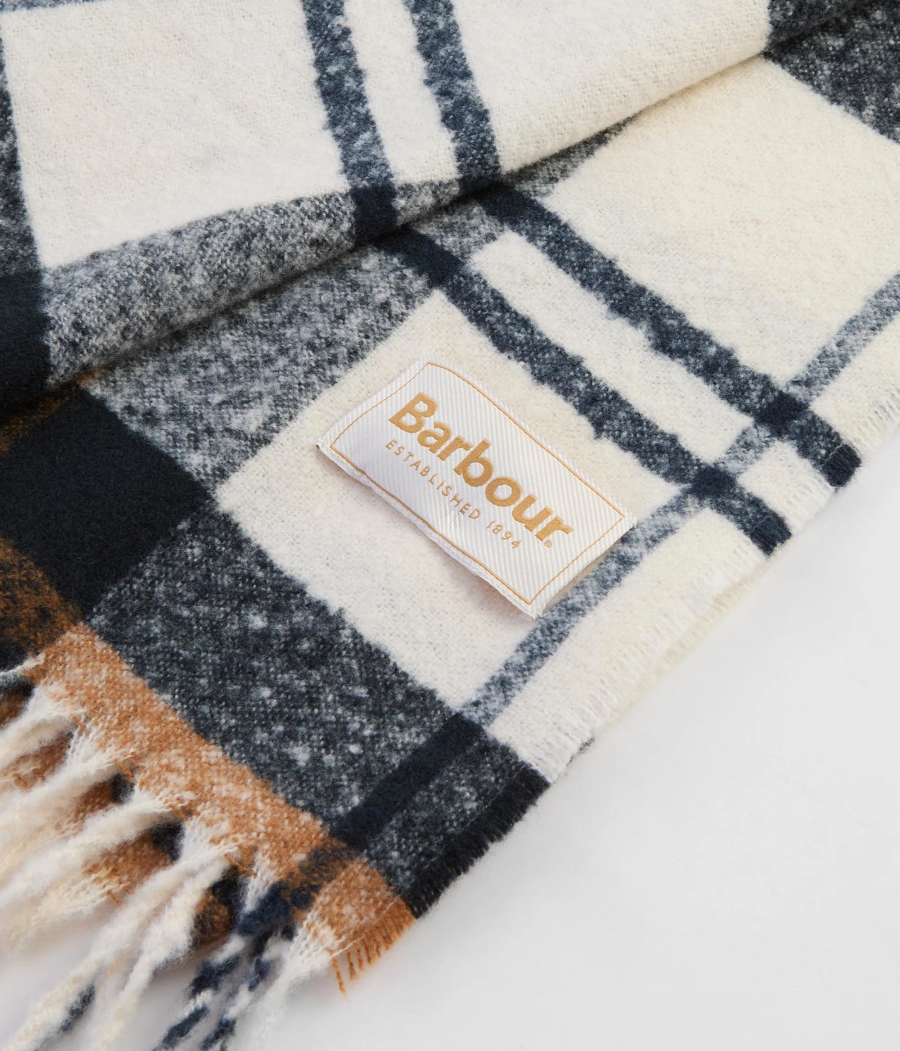Barbour Deanna Tartan Scarf (BR52 Hessian Navy Tartan)