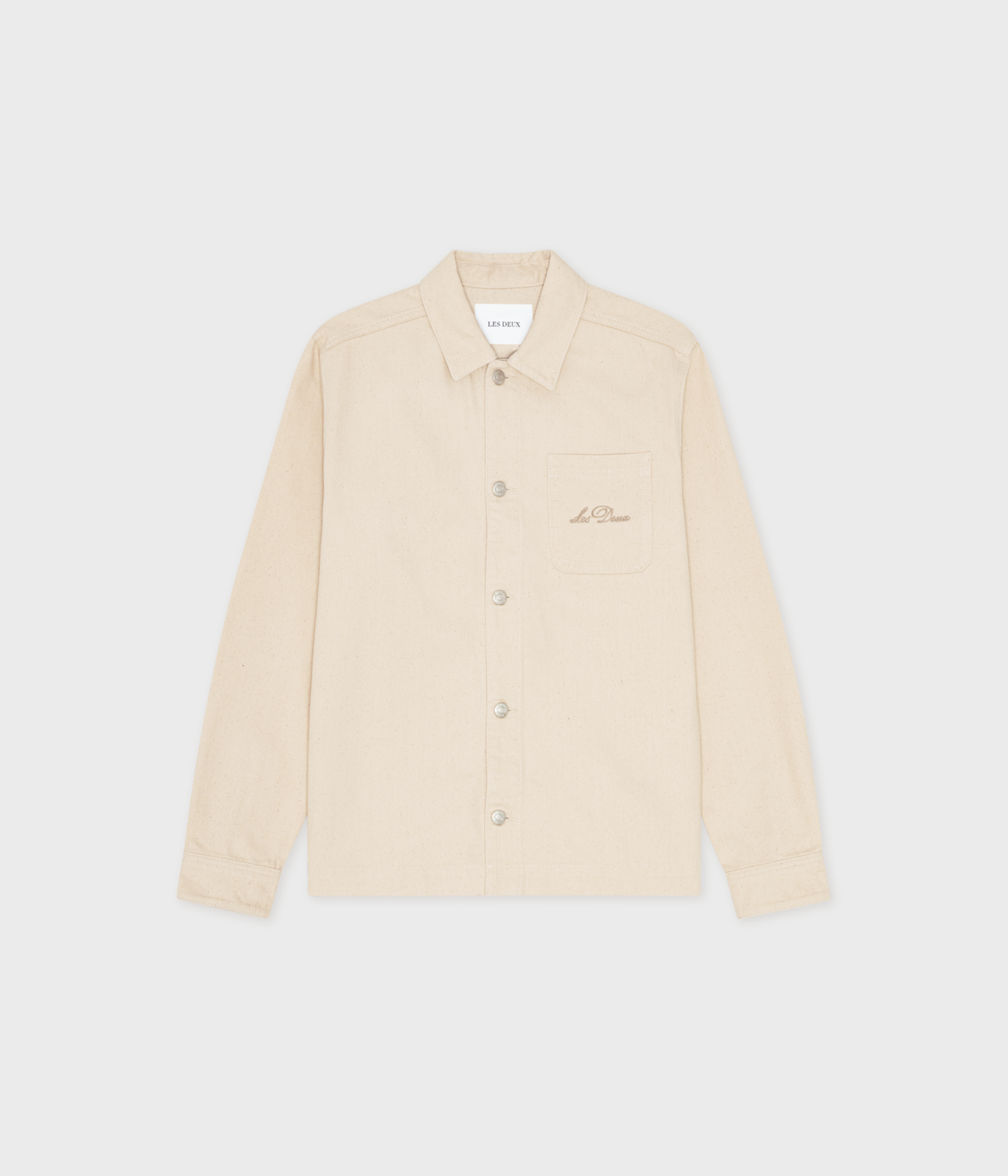 Layton Faience Twill Overshirt (Ivory)