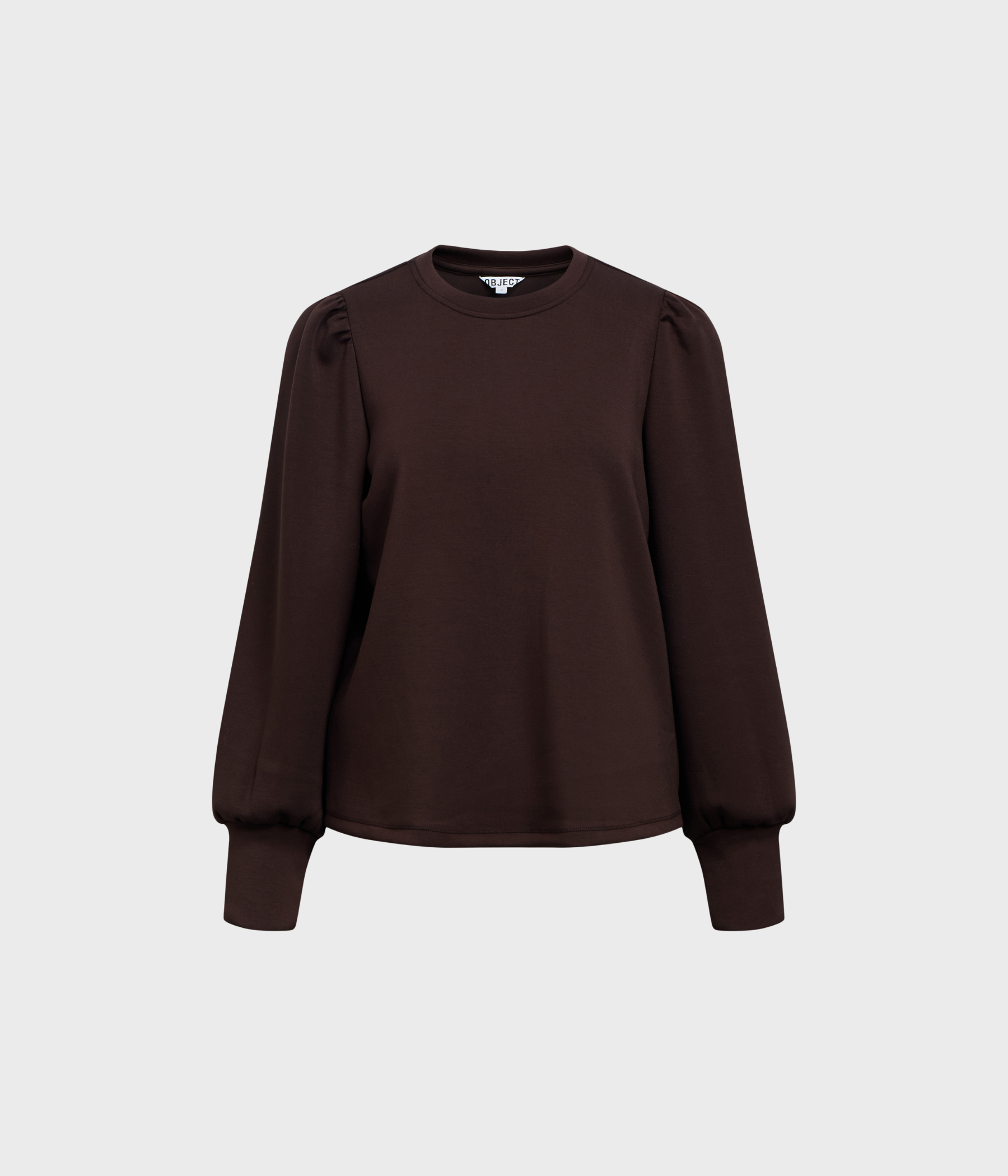 Objandrea Re L/S O-Neck Top Noos. (Seal Brown)