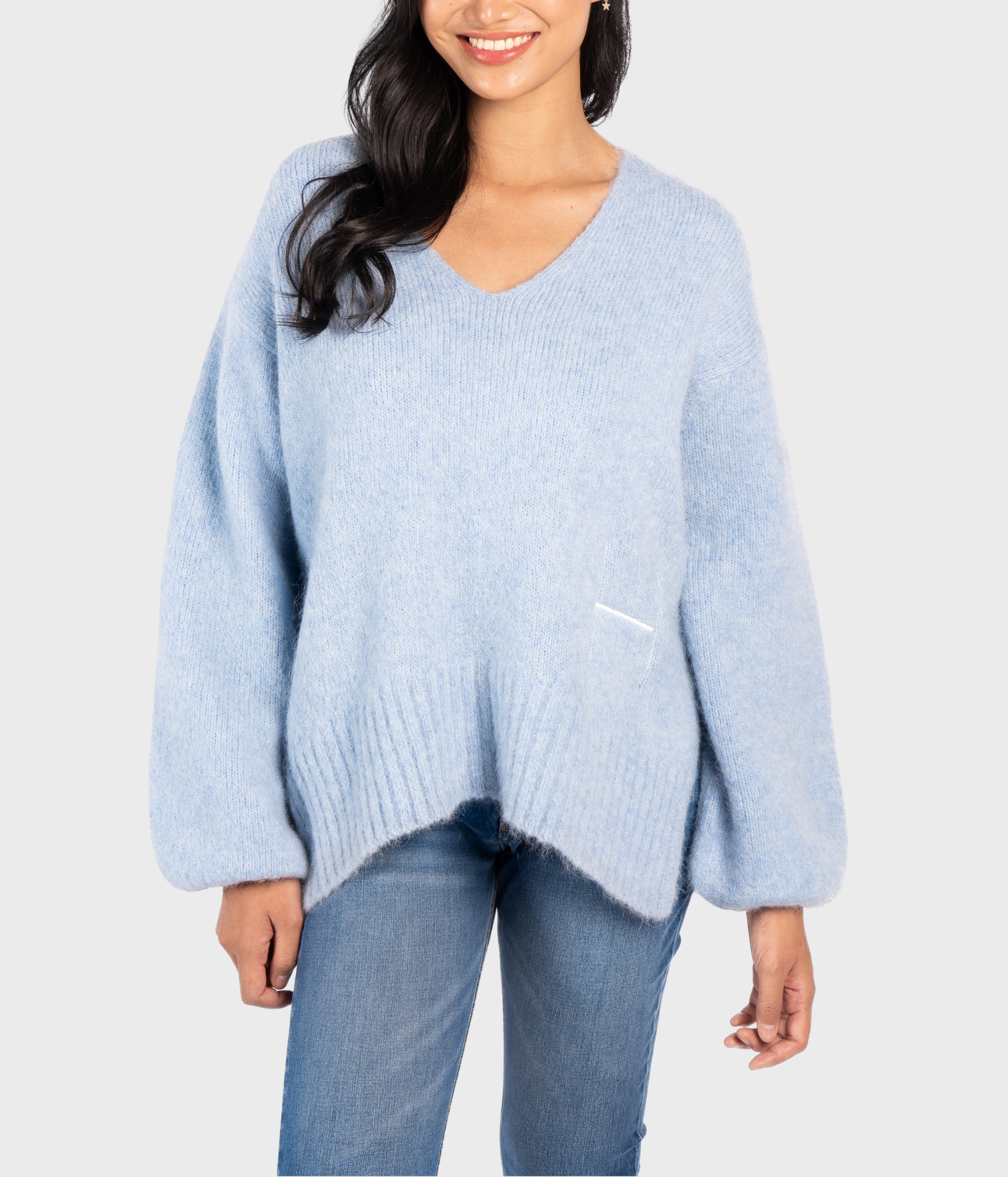 SOFIE V-Neck Sweater (4009 Skyway)