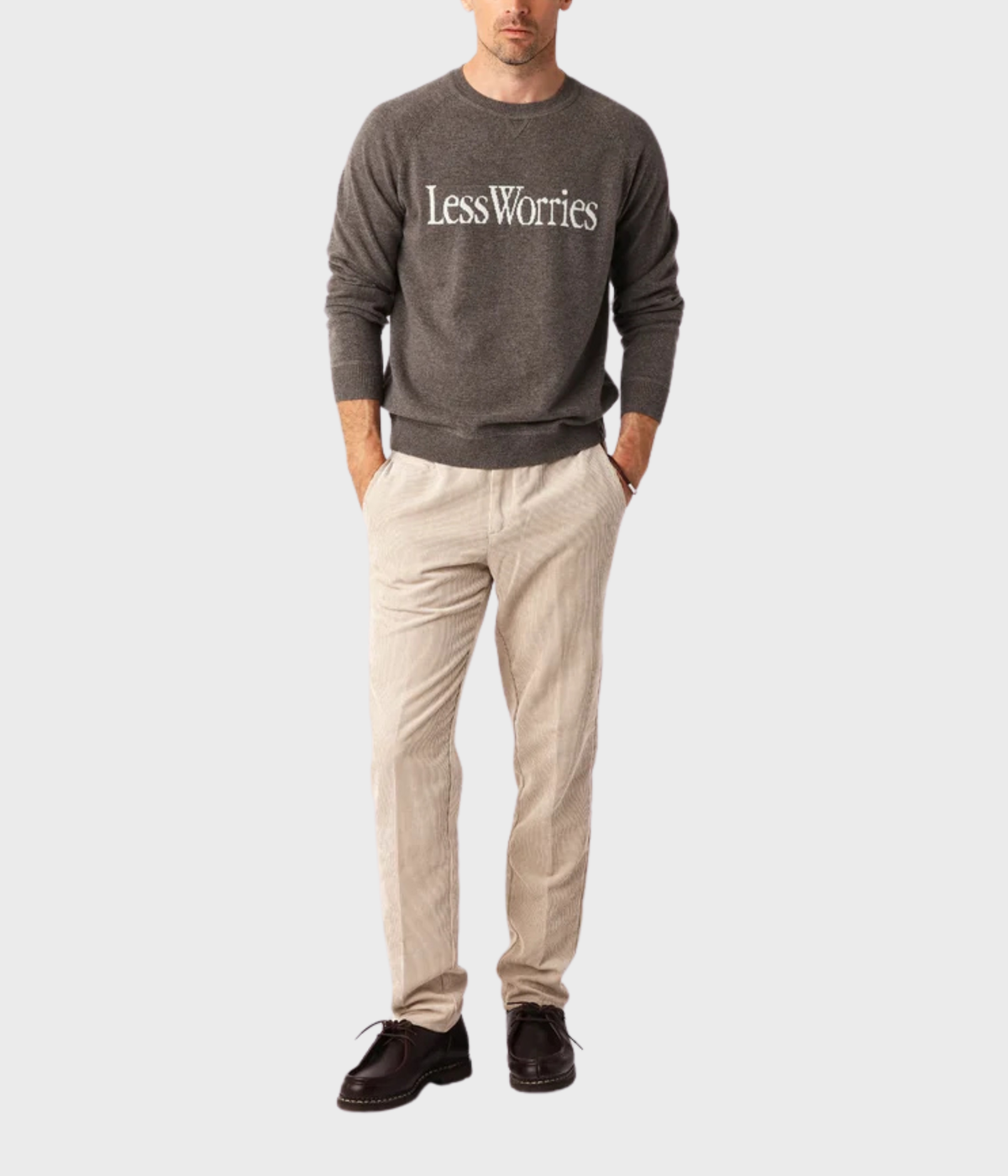 Cashmere Blend Logo Sweater (NOUGAT)