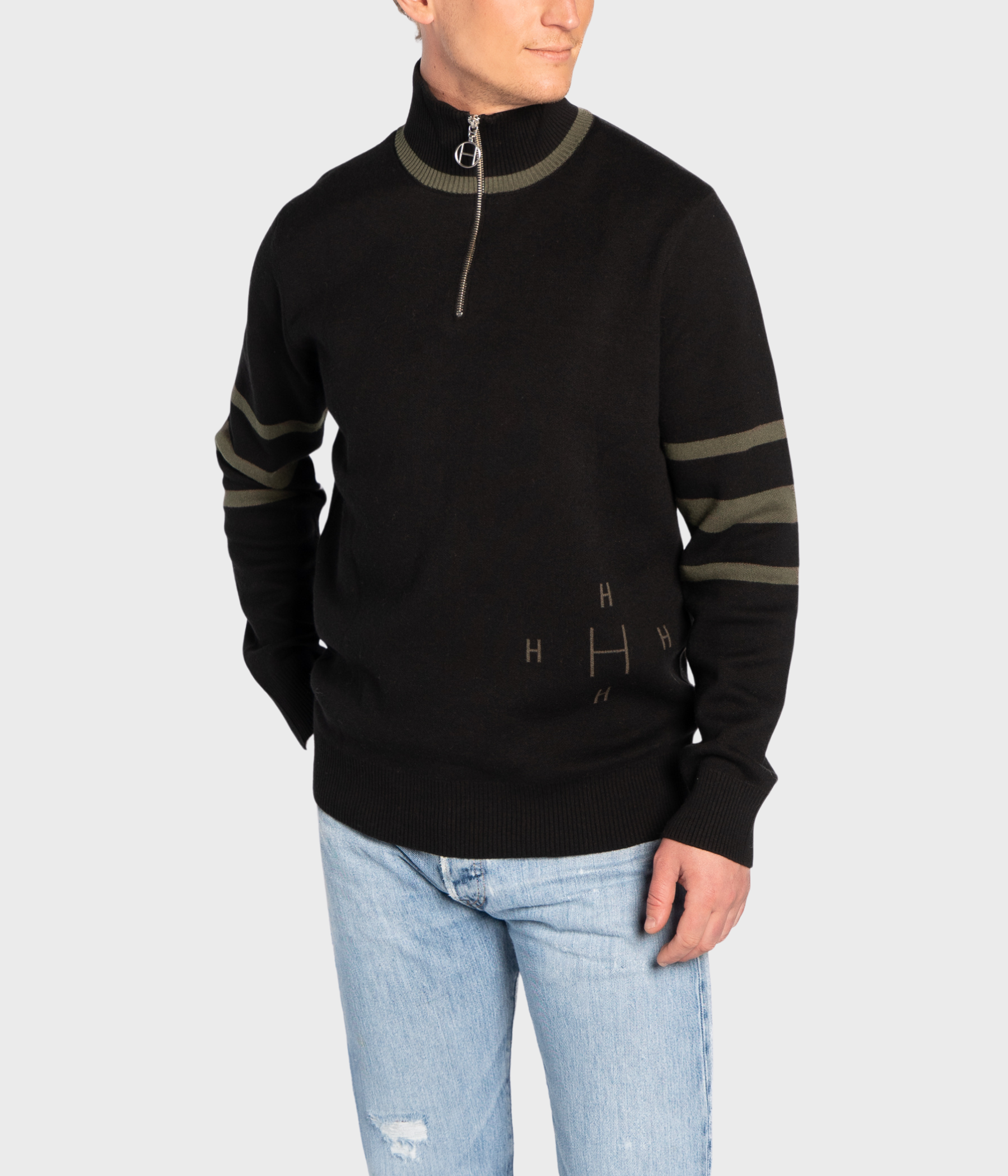 Sam Half Zip (9000Jet Black)