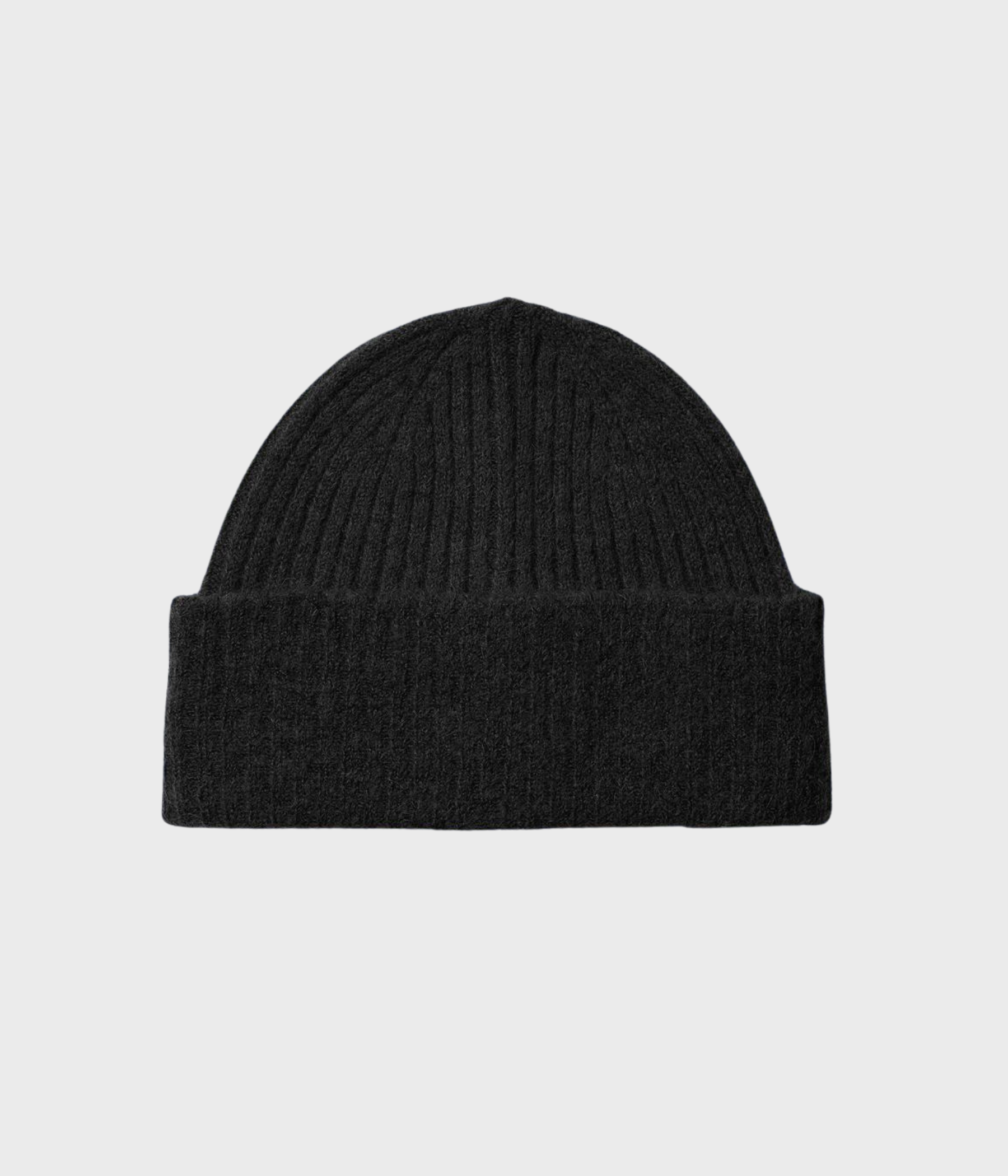 SLFLULU WOOL BLEND KNIT BEANIE NOOS (Black Detail:MELANGE)
