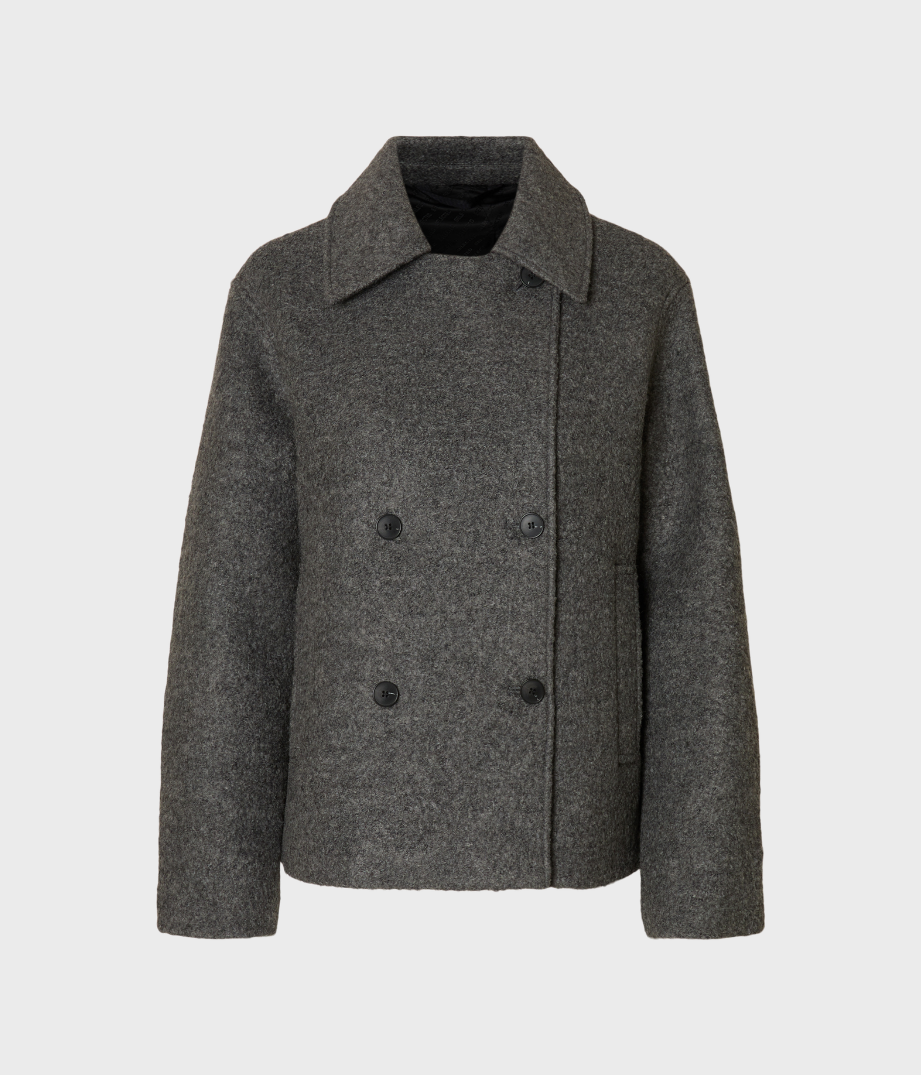 SLFALMA BOUCLE WOOL BLEND JACKET NOOS (Medium Grey Melange Detail:MELANGE)