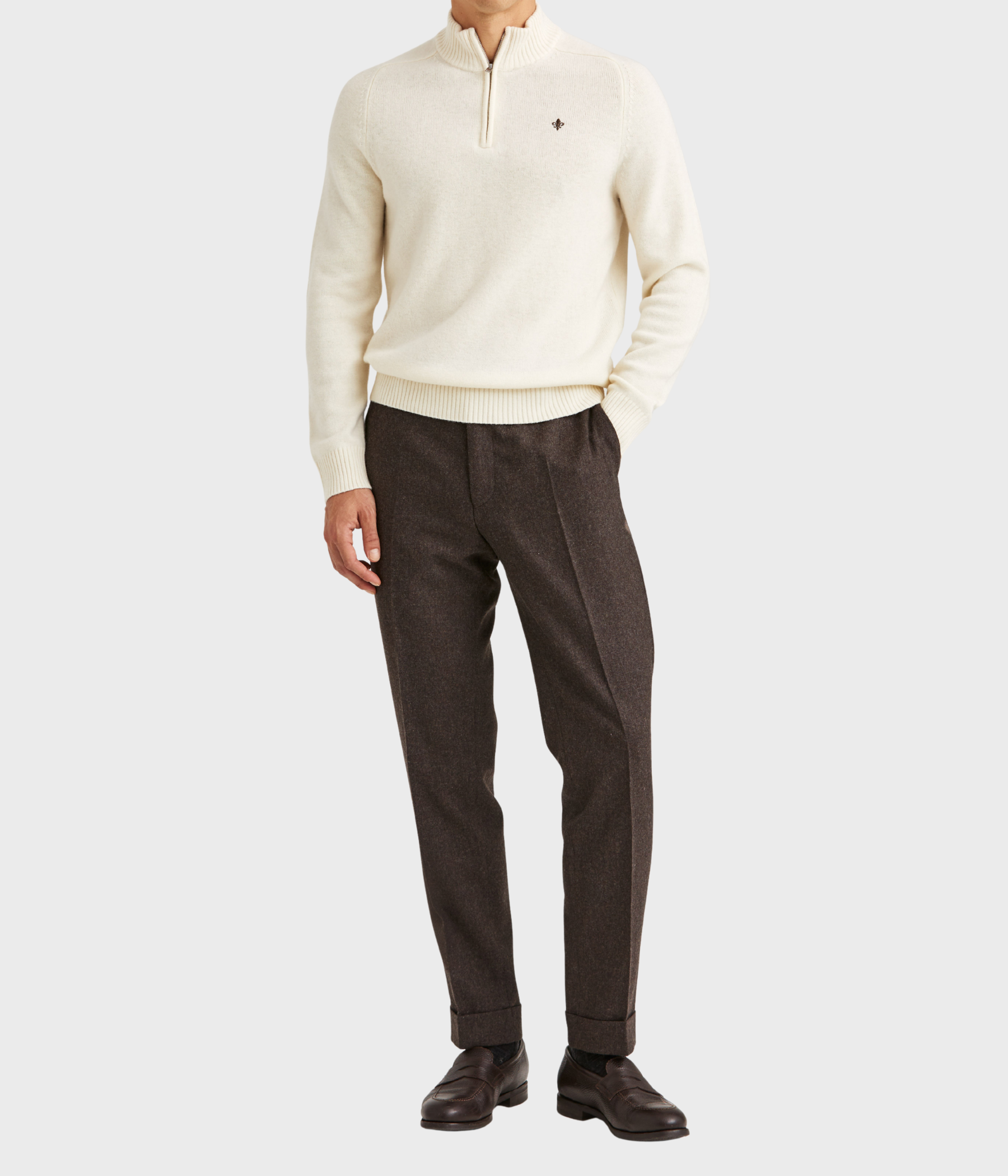 New Hertford Half Zip. (02 Off white)