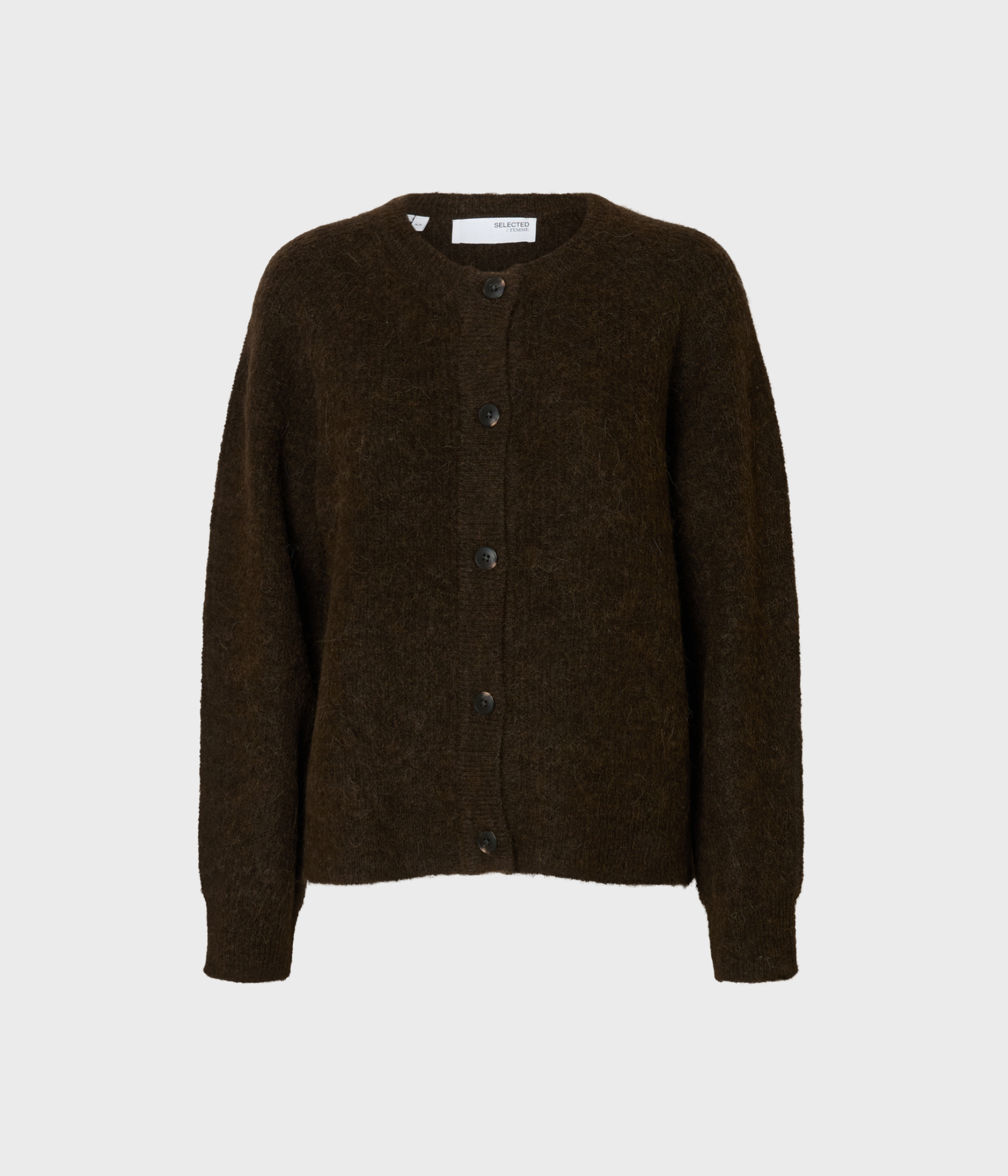 SLFLULU LS KNIT SHORT CARDIGAN NOOS (Delicioso Detail:MELANGE)