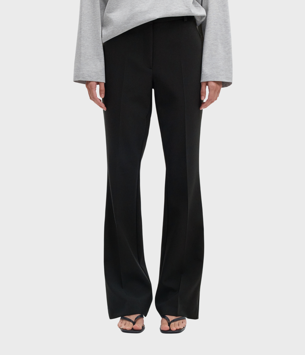 Slfrita Mw Slim Flared Pant Fd. (Black)