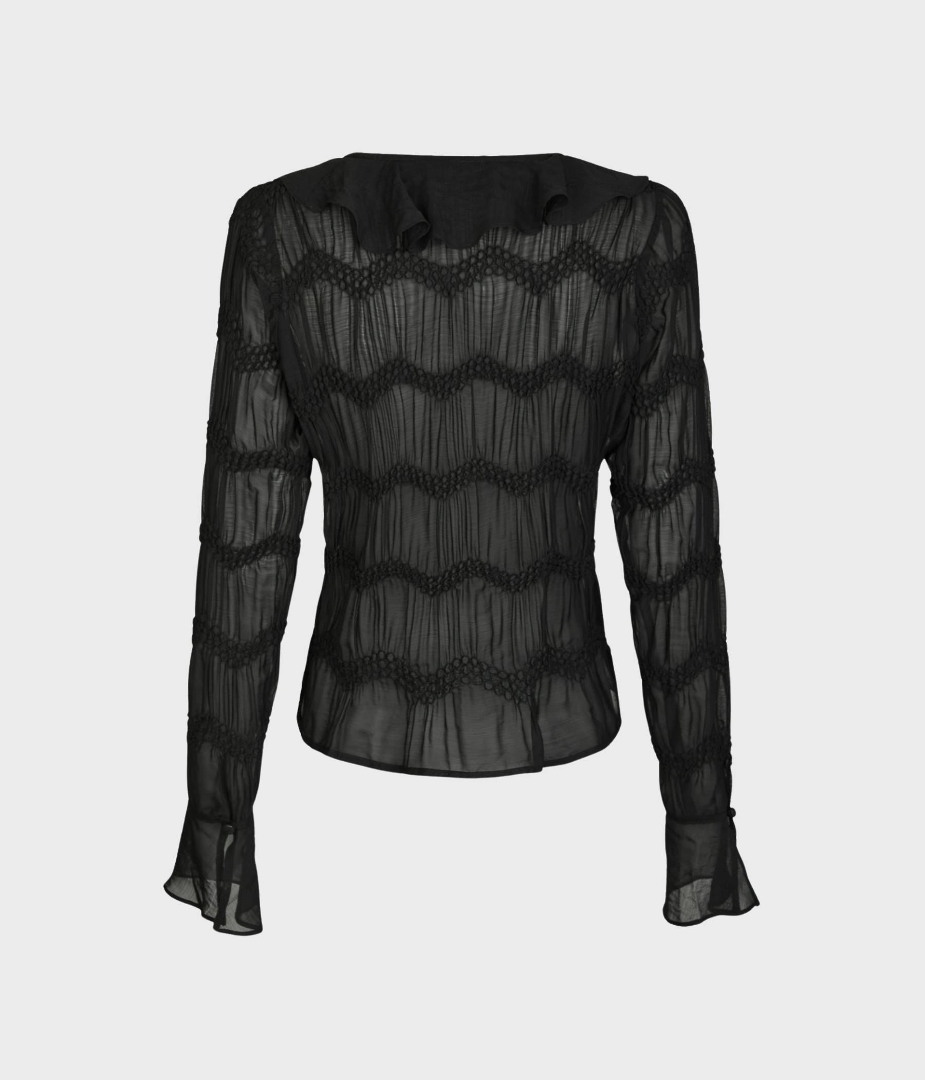 Anika Crepe Chiffon Blouse (Black)