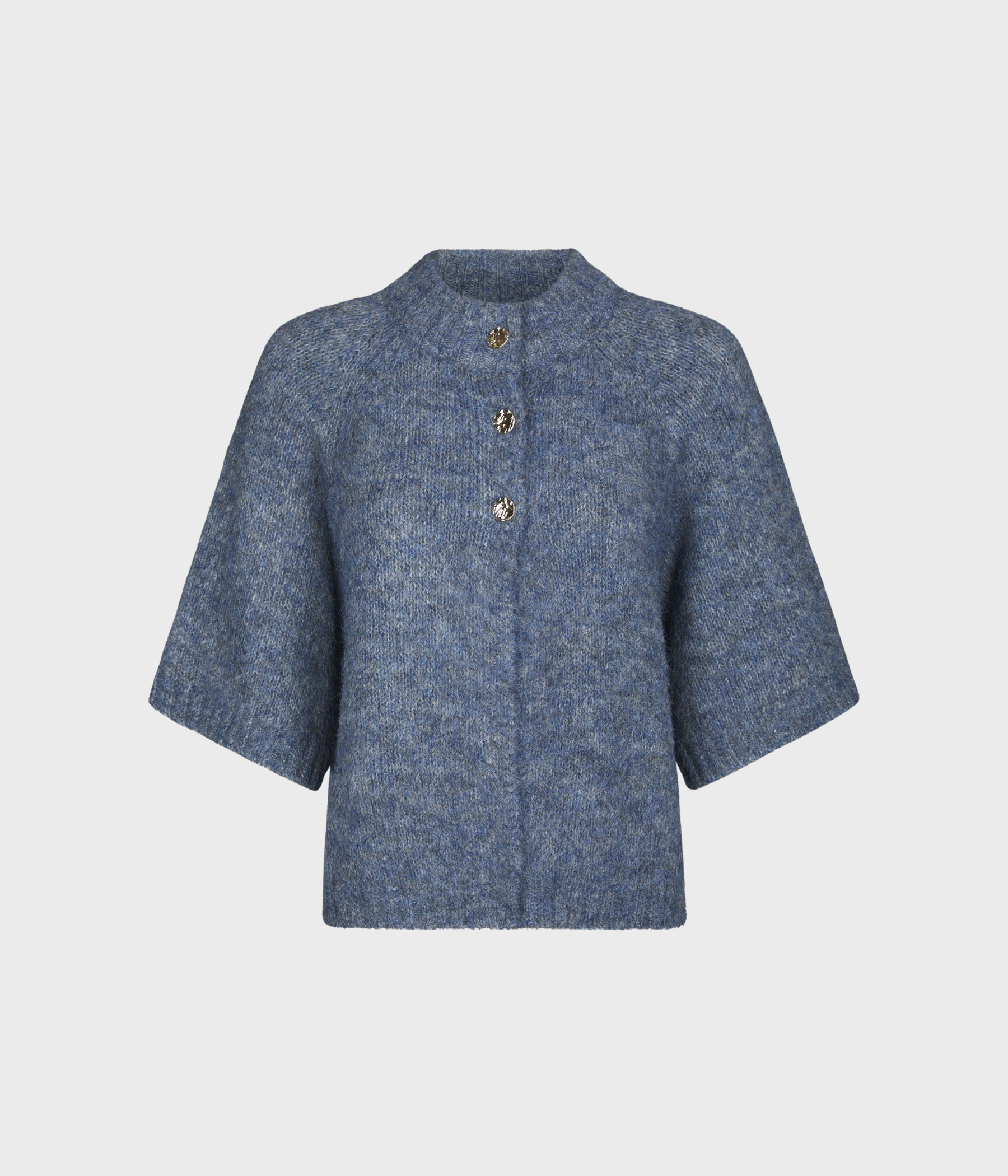 Benuta Fluffy Knit Cardigan. (Smoke Blue)