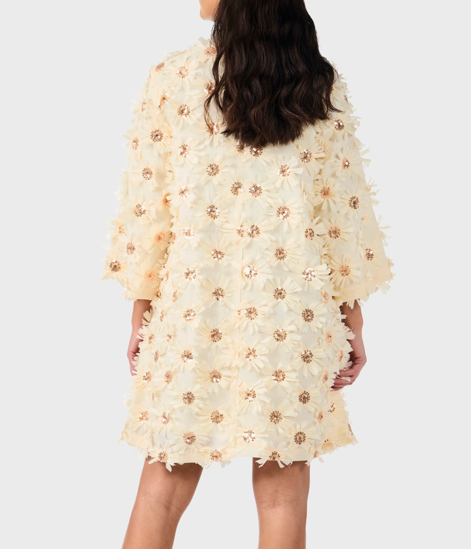 YASABELONE 3/4 DRESS - (Sheer Bliss Detail:SEQUINS)