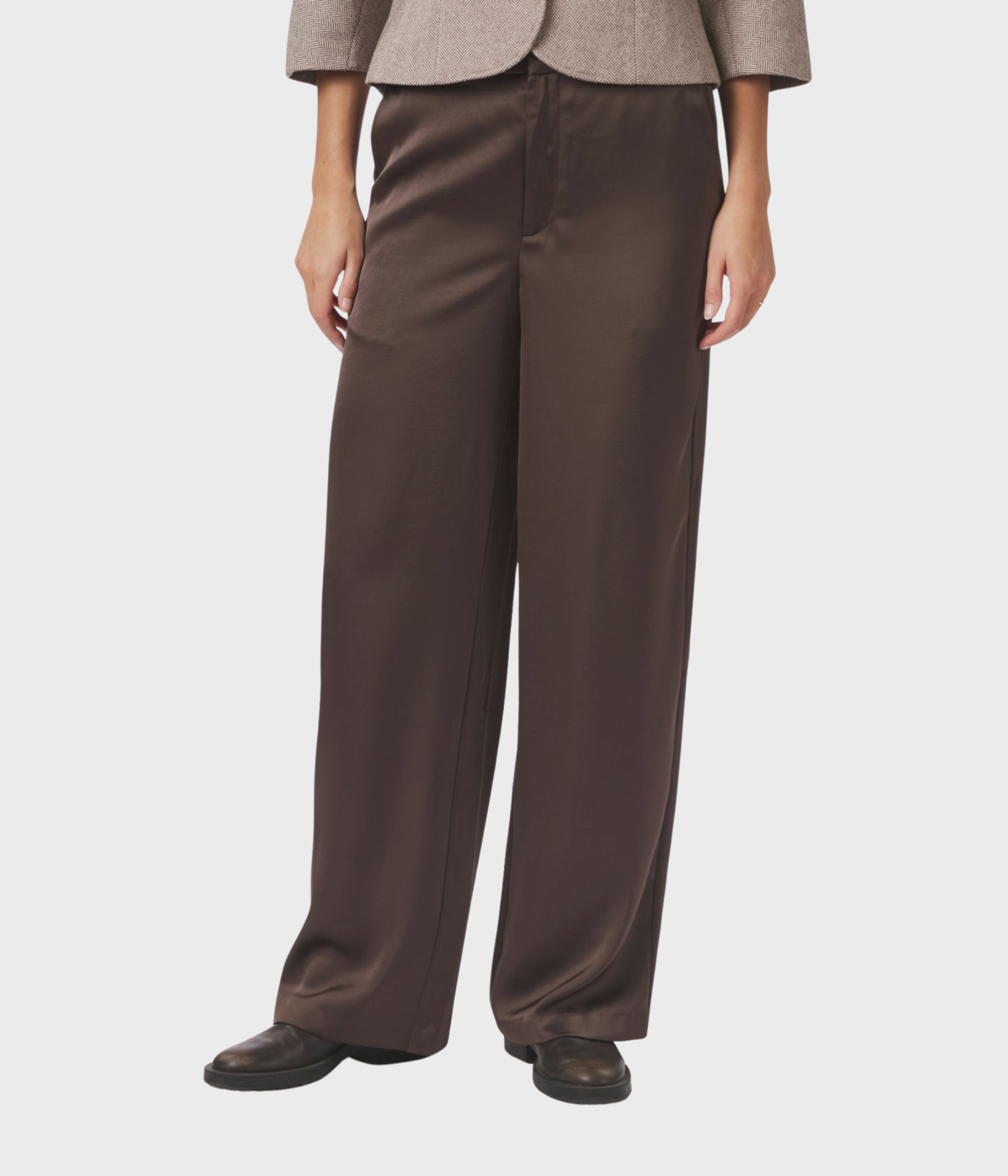 Emmett Heavy Sateen Pants. (676 DARK BROWN)