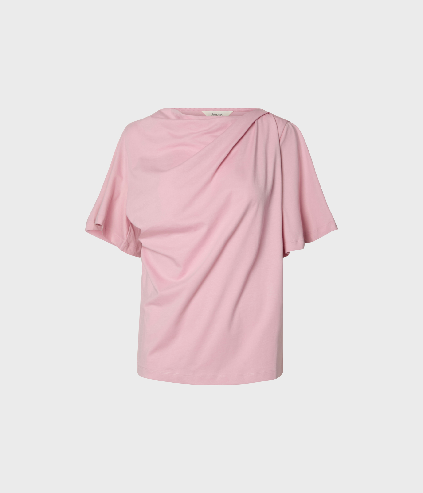 SLFOLINE LIGHT SS DRAPED NECK TEE EX (Bleached Mauve)