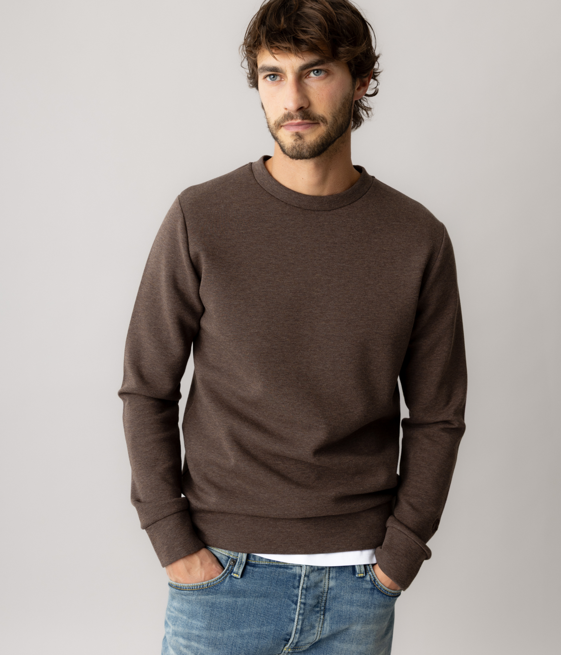 Mmgabel Crew Neck Sweat (591 Chocolate Brown Melange)