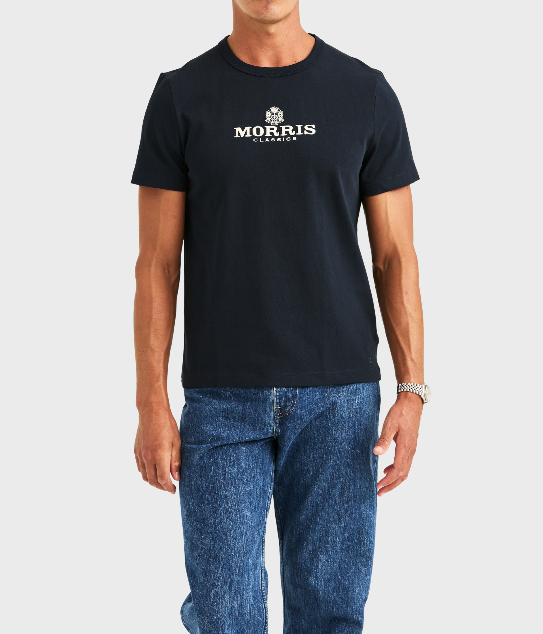 Brian Logo Crew Neck T-Shirt (59 Old Blue)