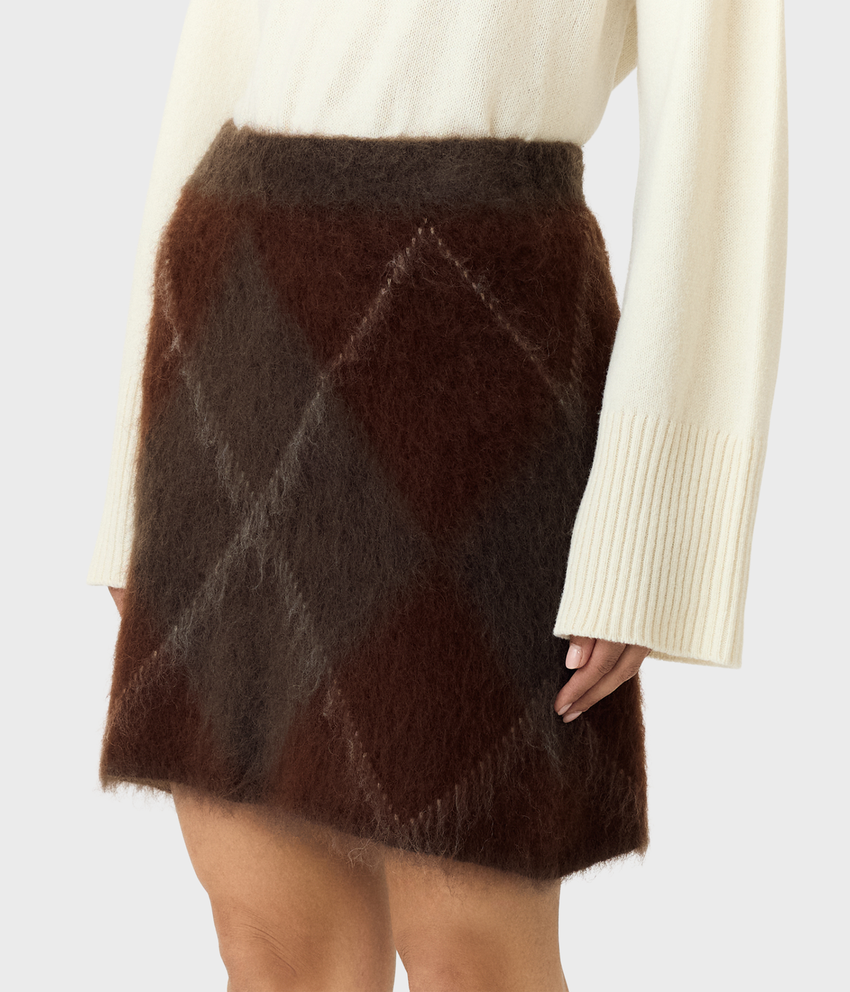 Yasargy Hw Mohair Blend Knit Skirt S. (Coffee Bean)