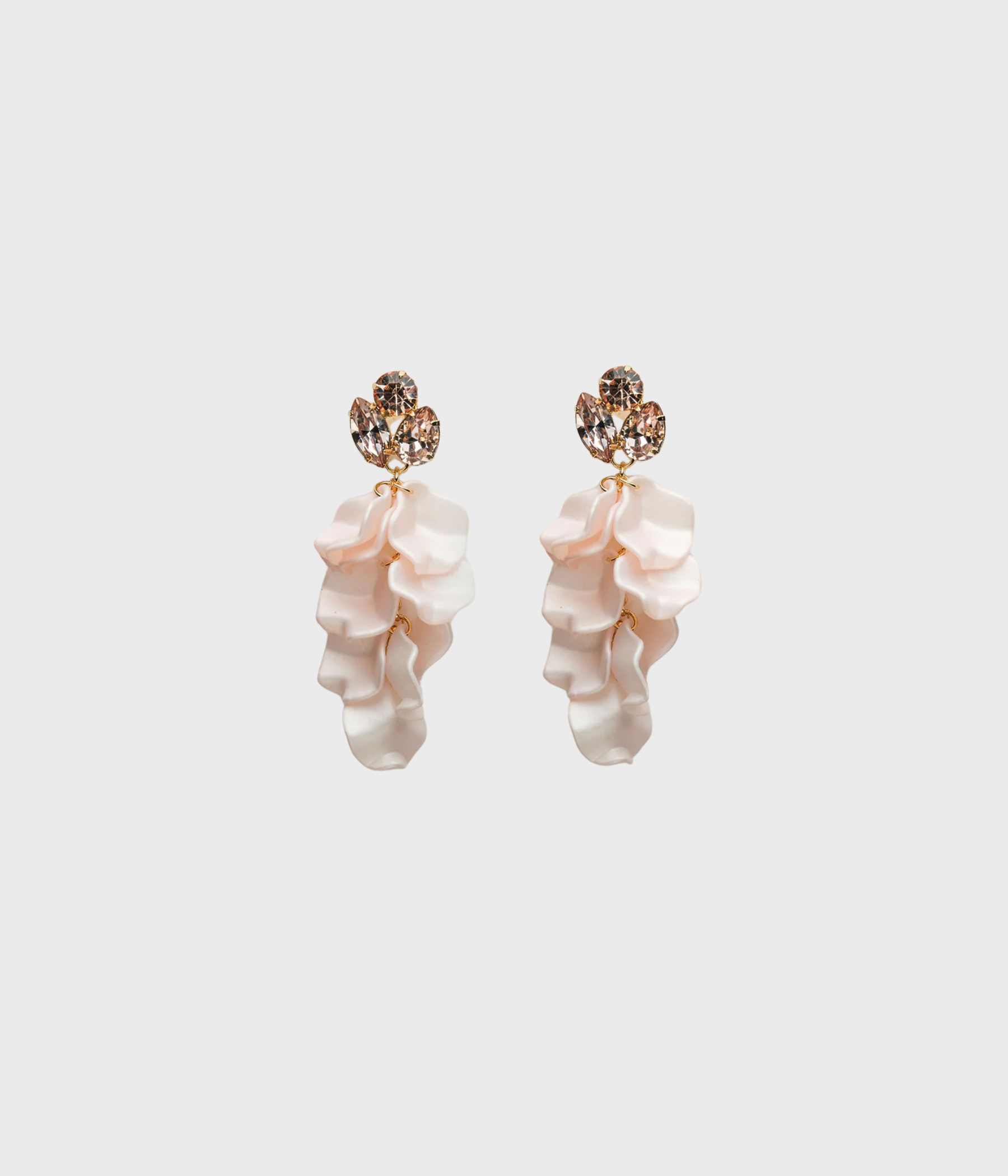 Leaf Stone Earrings Light Pink (Light Pink)