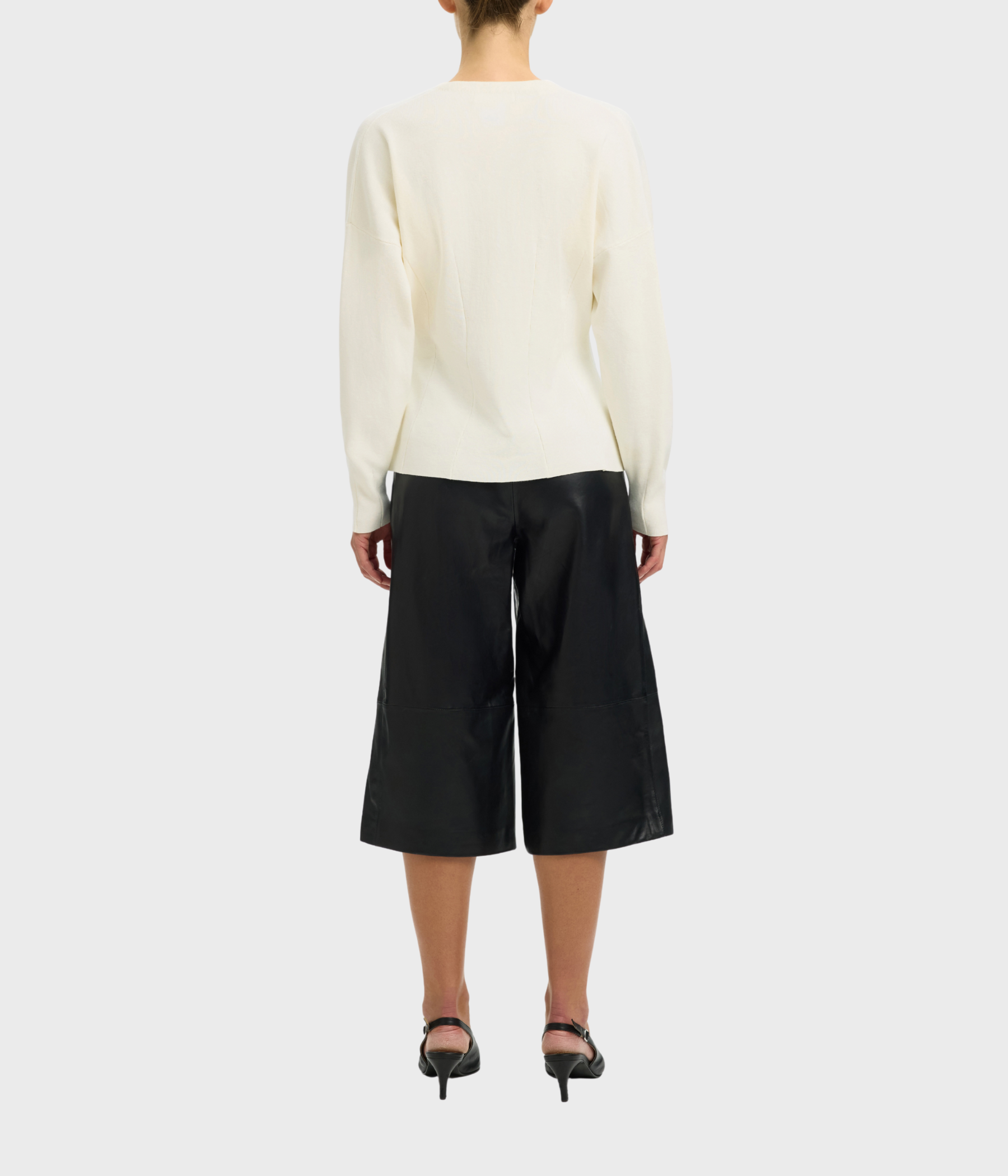 SLFANEMONE LS 68021 WAISTED CARDIGAN (EGRET)