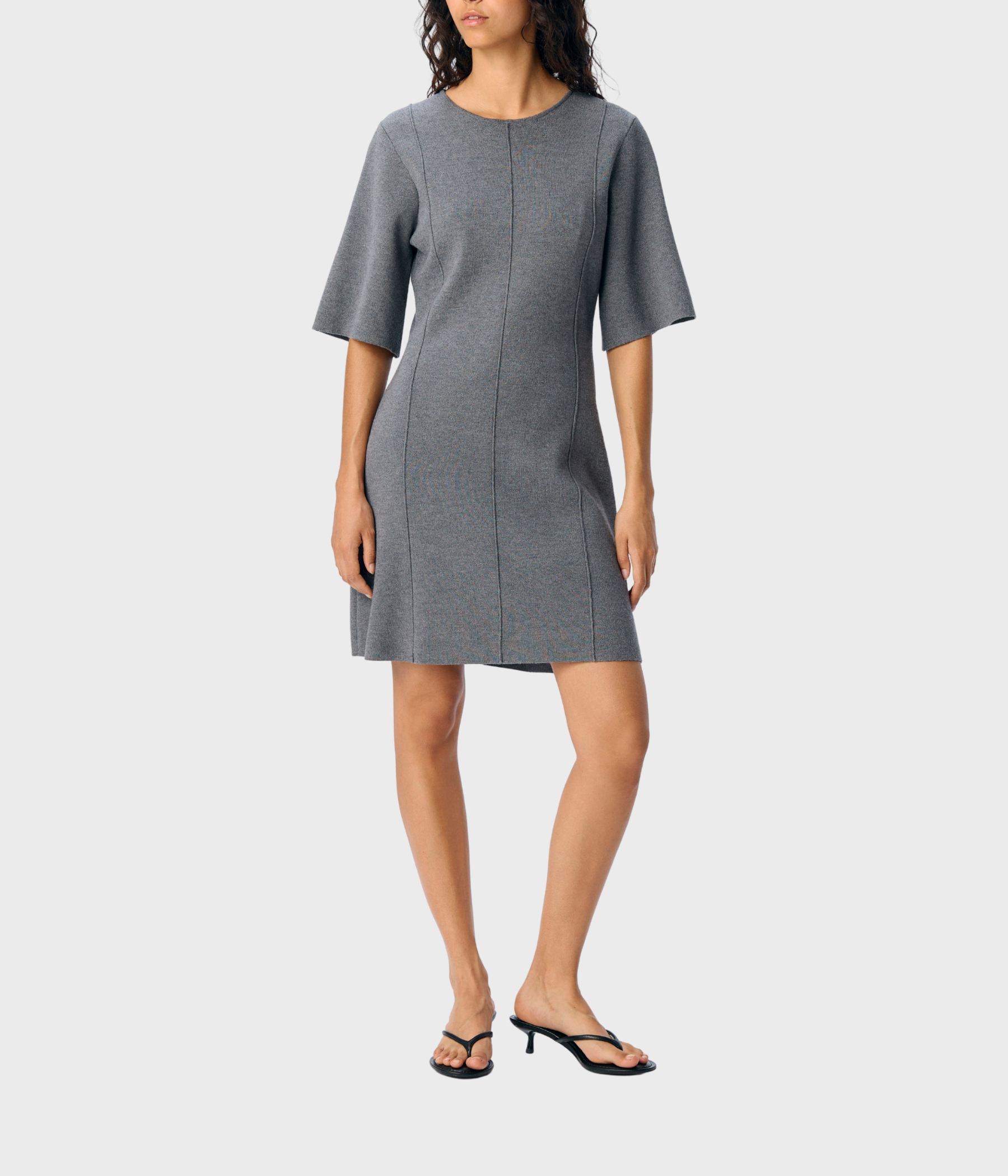 OBJREYNARD 2/4 RE SHORT DRESS DIV (Medium Grey Melange)