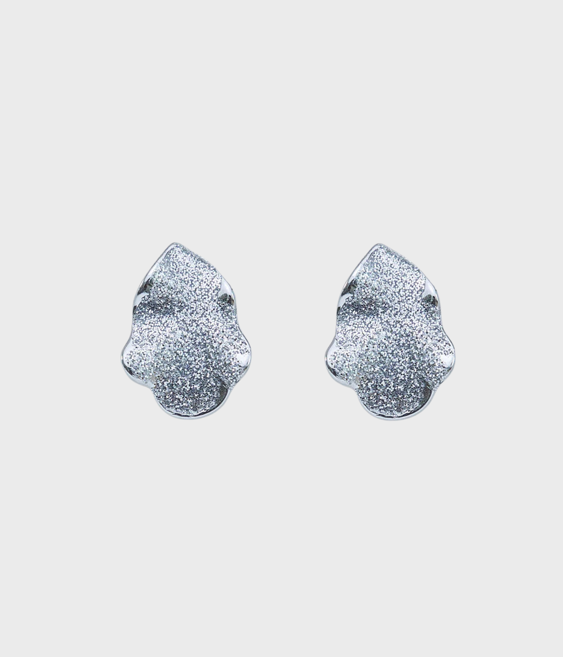 Lip Earrings Silver Glitter S (Silver glitter)