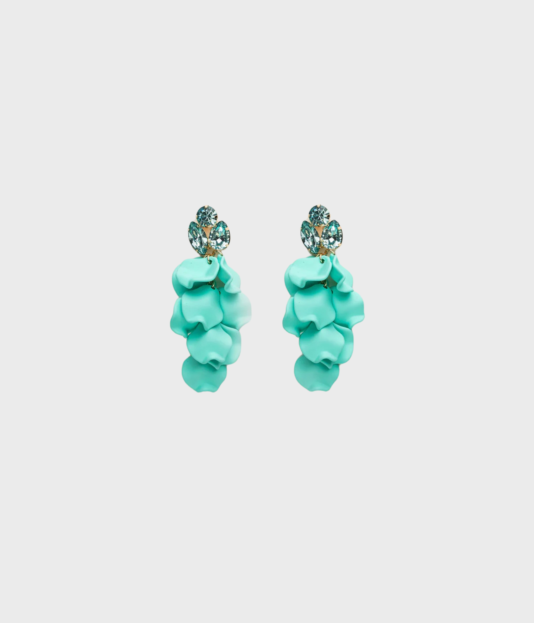 Leaf Stone Earrings Aqua (aqua)