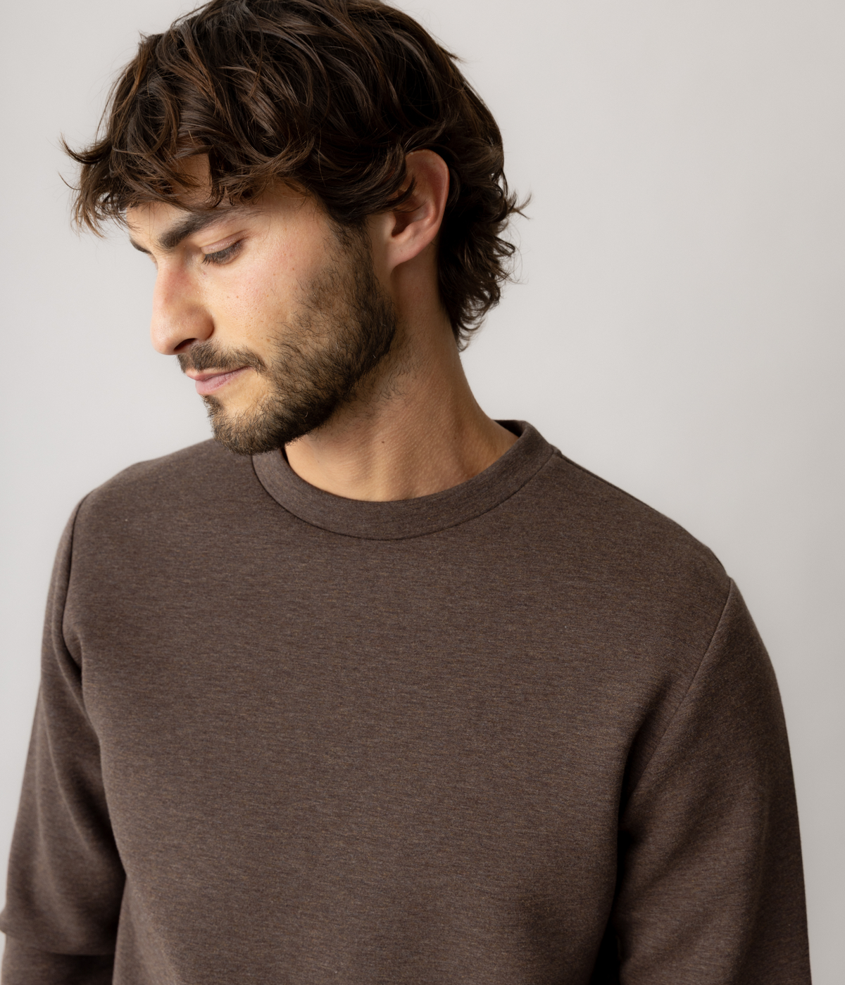 Mmgabel Crew Neck Sweat (591 Chocolate Brown Melange)