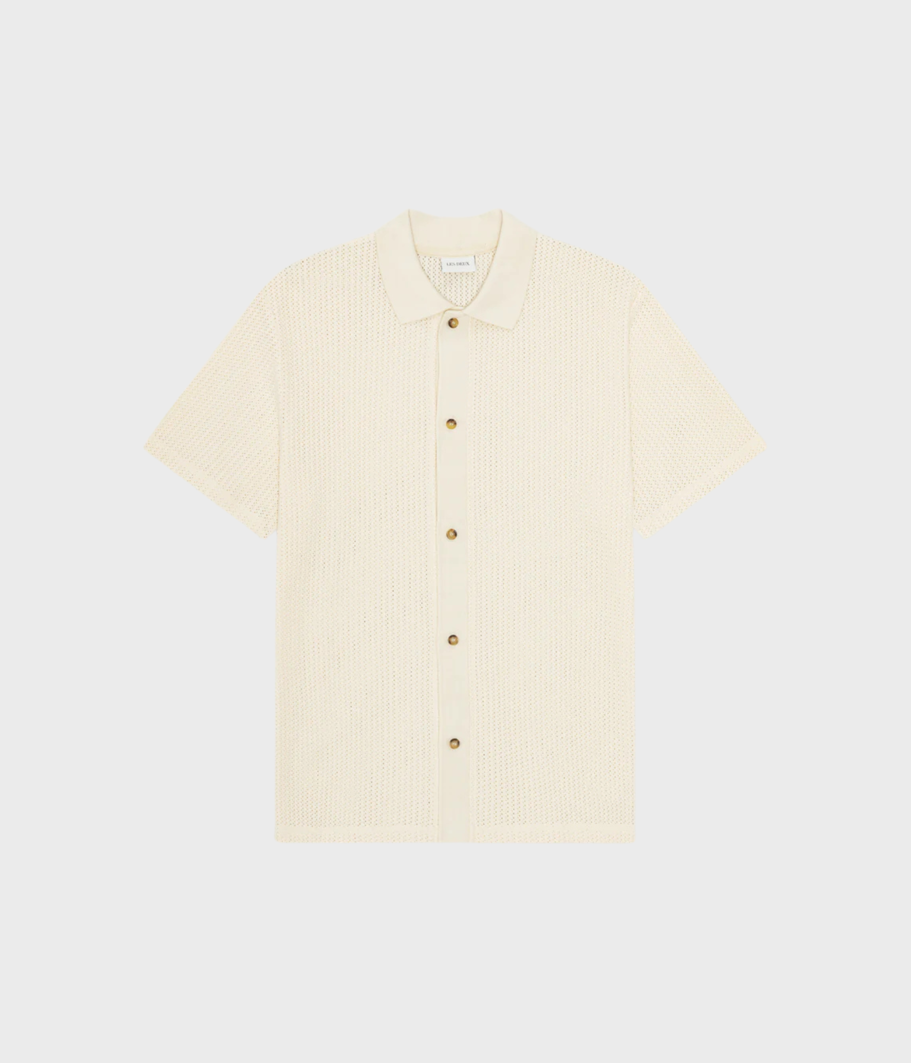 Pointelle Ss Shirt (211 Eggnog White)