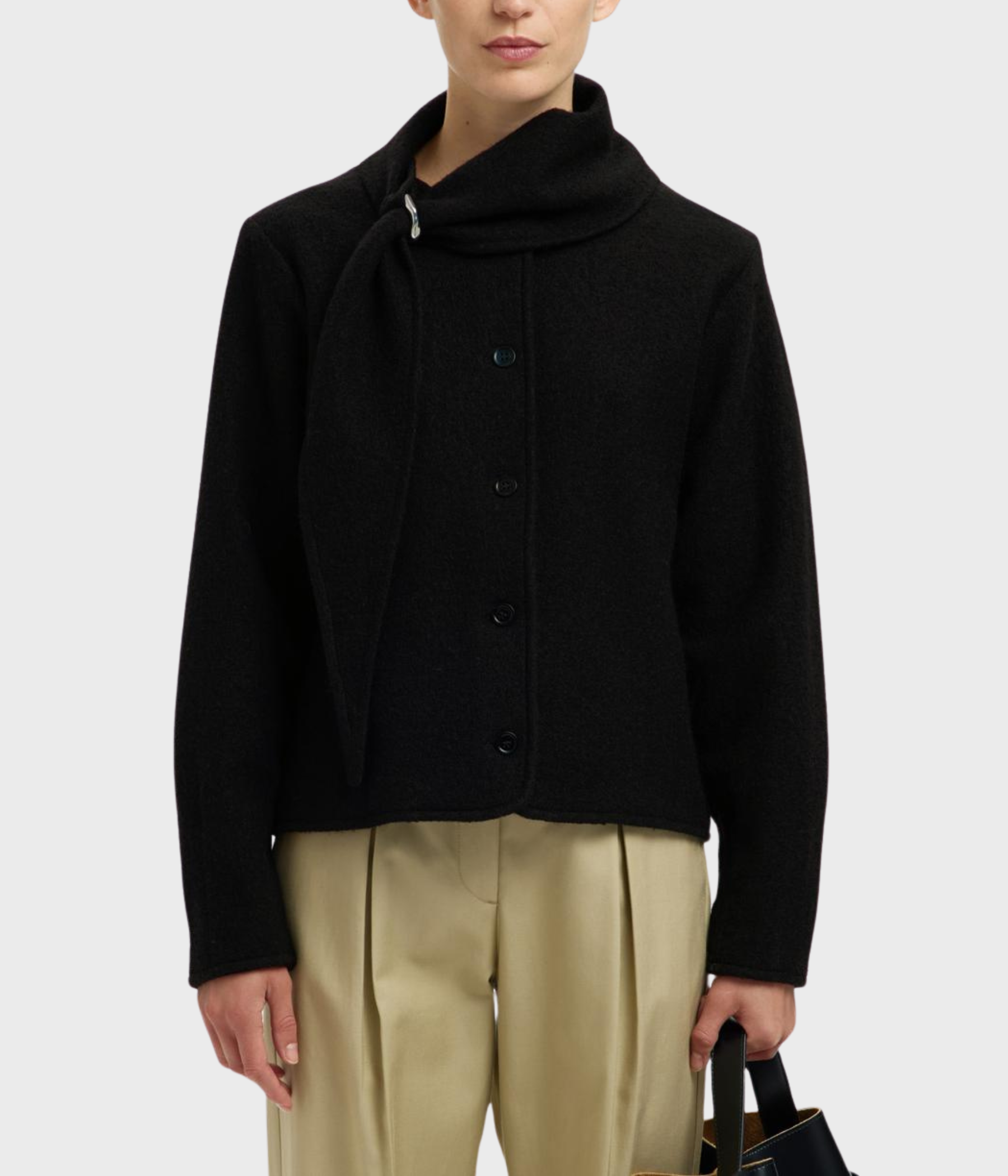 SLFDARLA LS KNIT JACKET (Black)