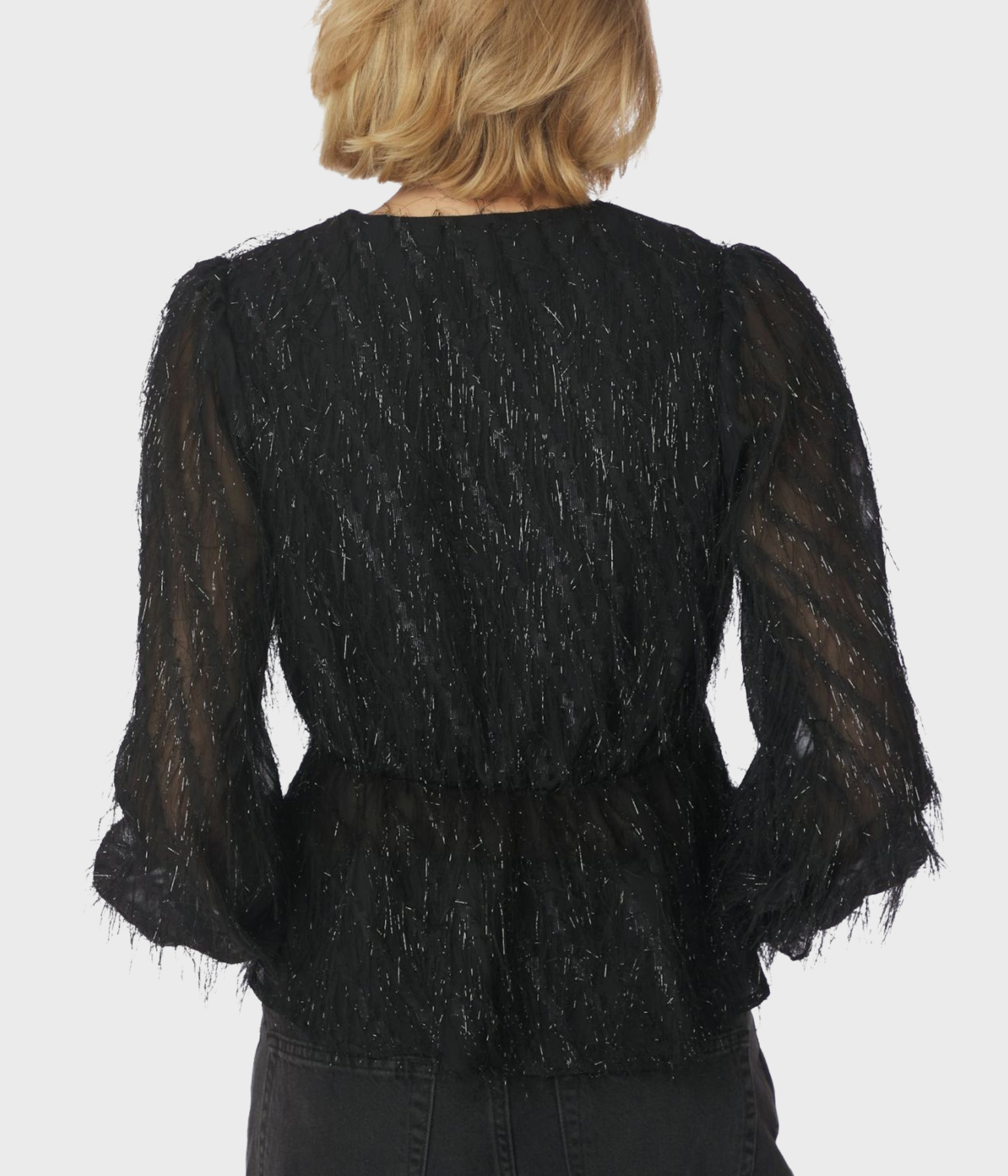 Fiana Frilly Blouse (100 Black)