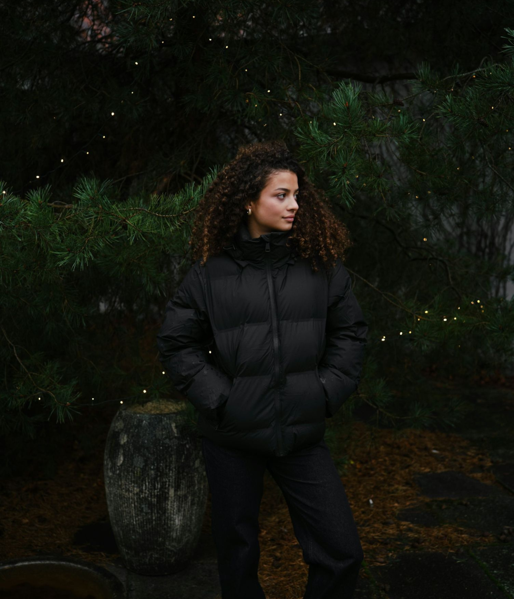Fox C Puffer Jacket (100 Black)