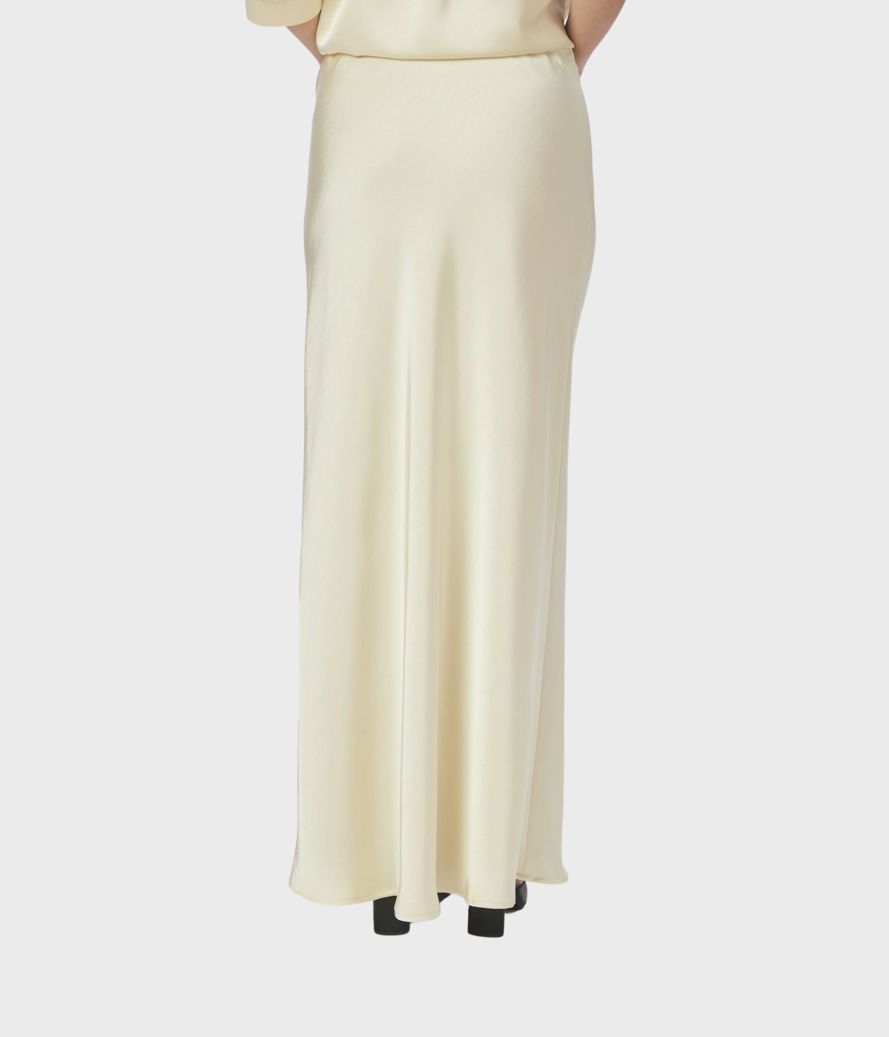 Vicky Heavy Sateen Skirt. (191 Light Yellow)