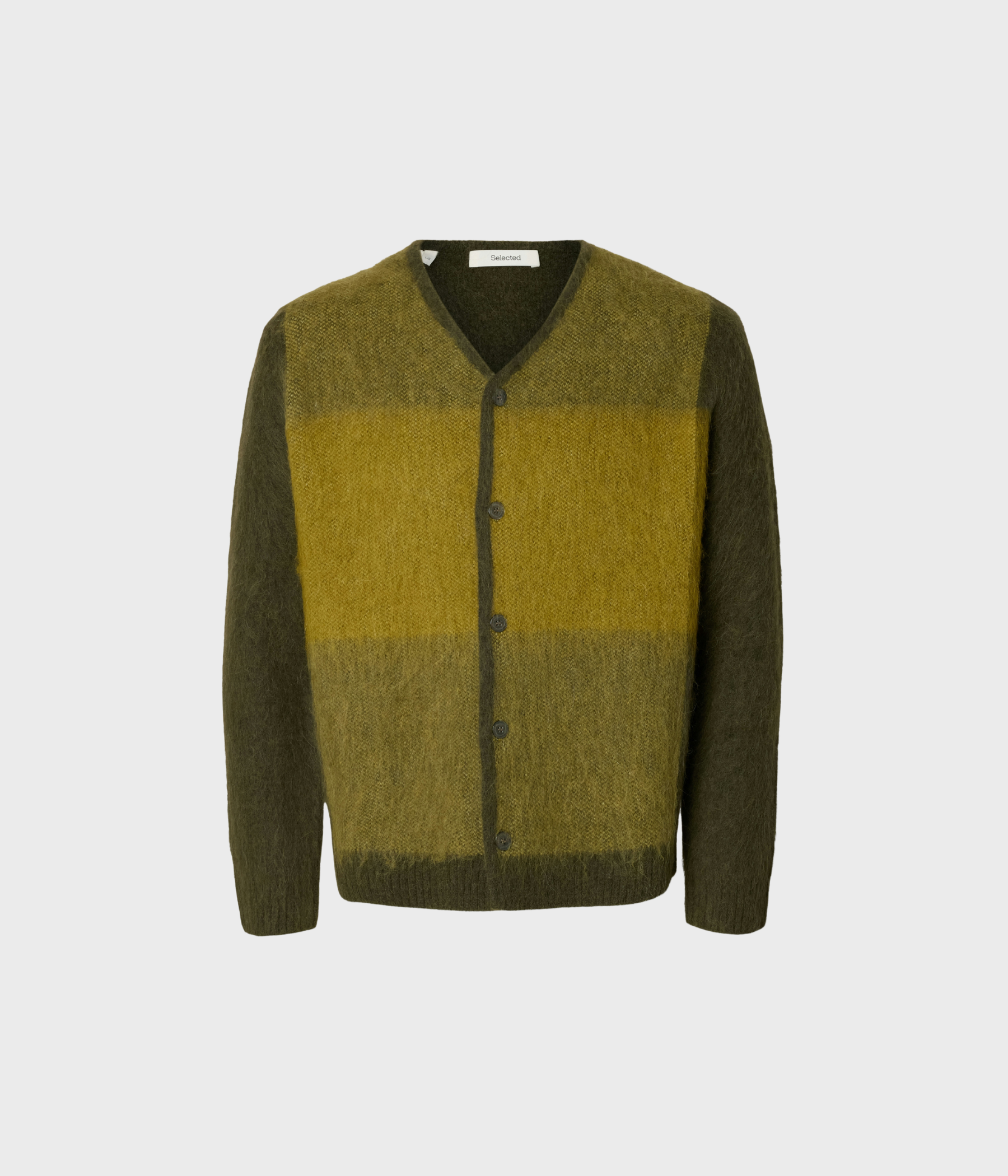 Slmrai Ls Knit Block Cardigan (Forest Night Stripes:Fir Green / Willow)
