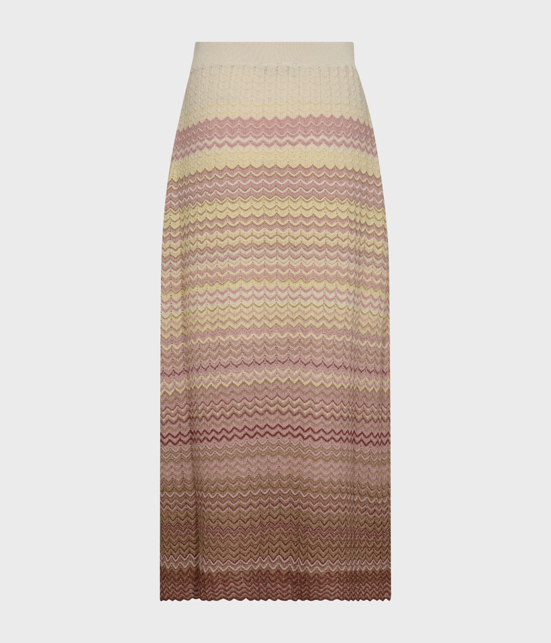 Mmhopi Zig Zag Knit Skirt (354 Powder Pink)