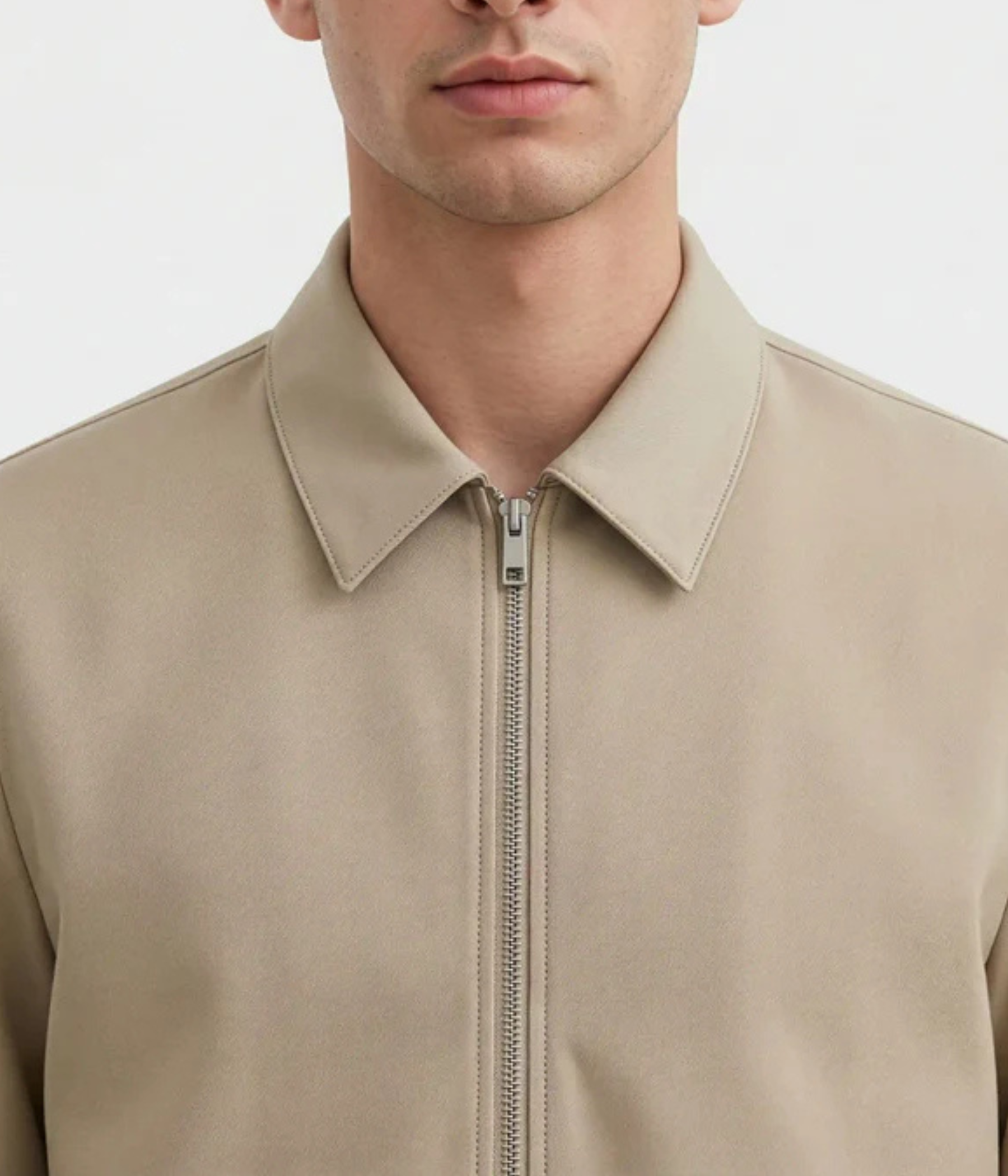 Vander Zip Shirt (Moonlight beige)