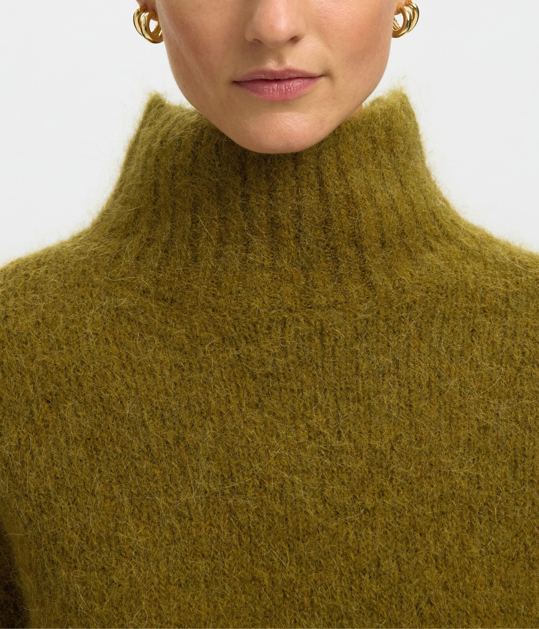 Slfgabriella Ls Knit High Neck Noos. (FIR GREEN)