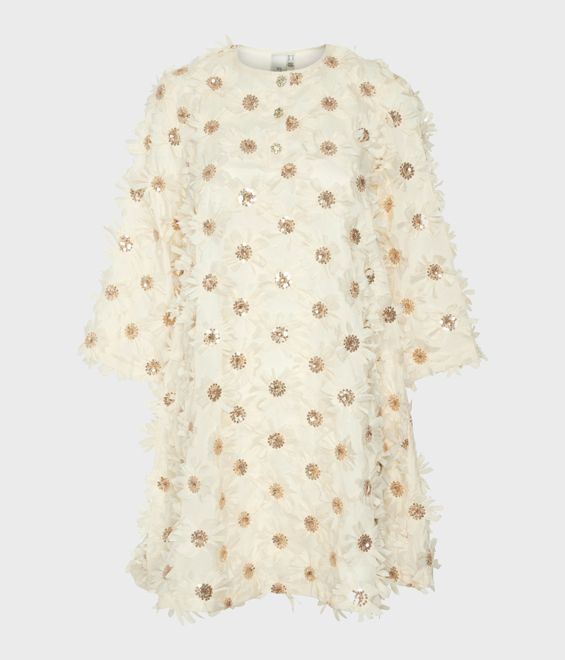 YASABELONE 3/4 DRESS - (Sheer Bliss Detail:SEQUINS)