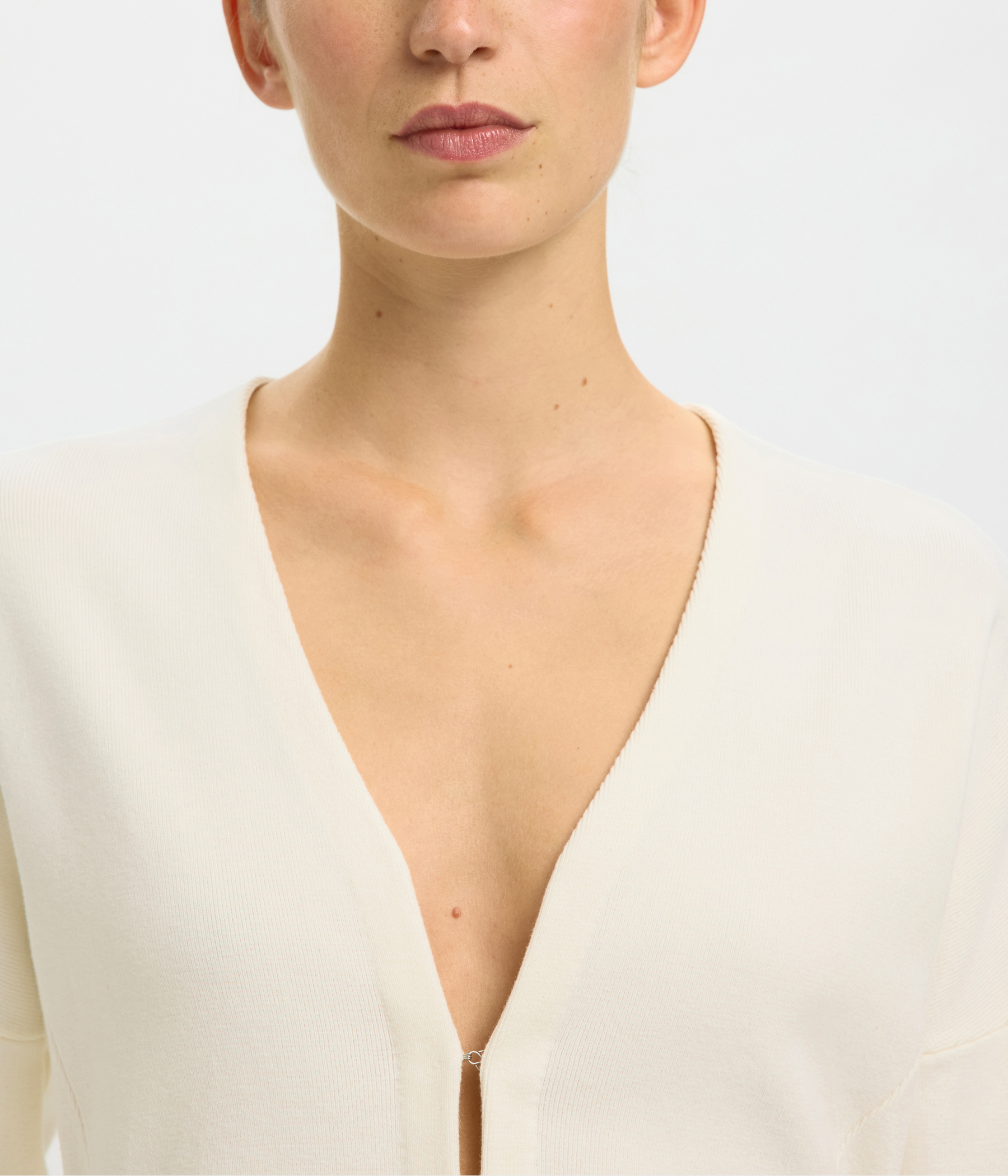 SLFANEMONE LS 68021 WAISTED CARDIGAN (EGRET)