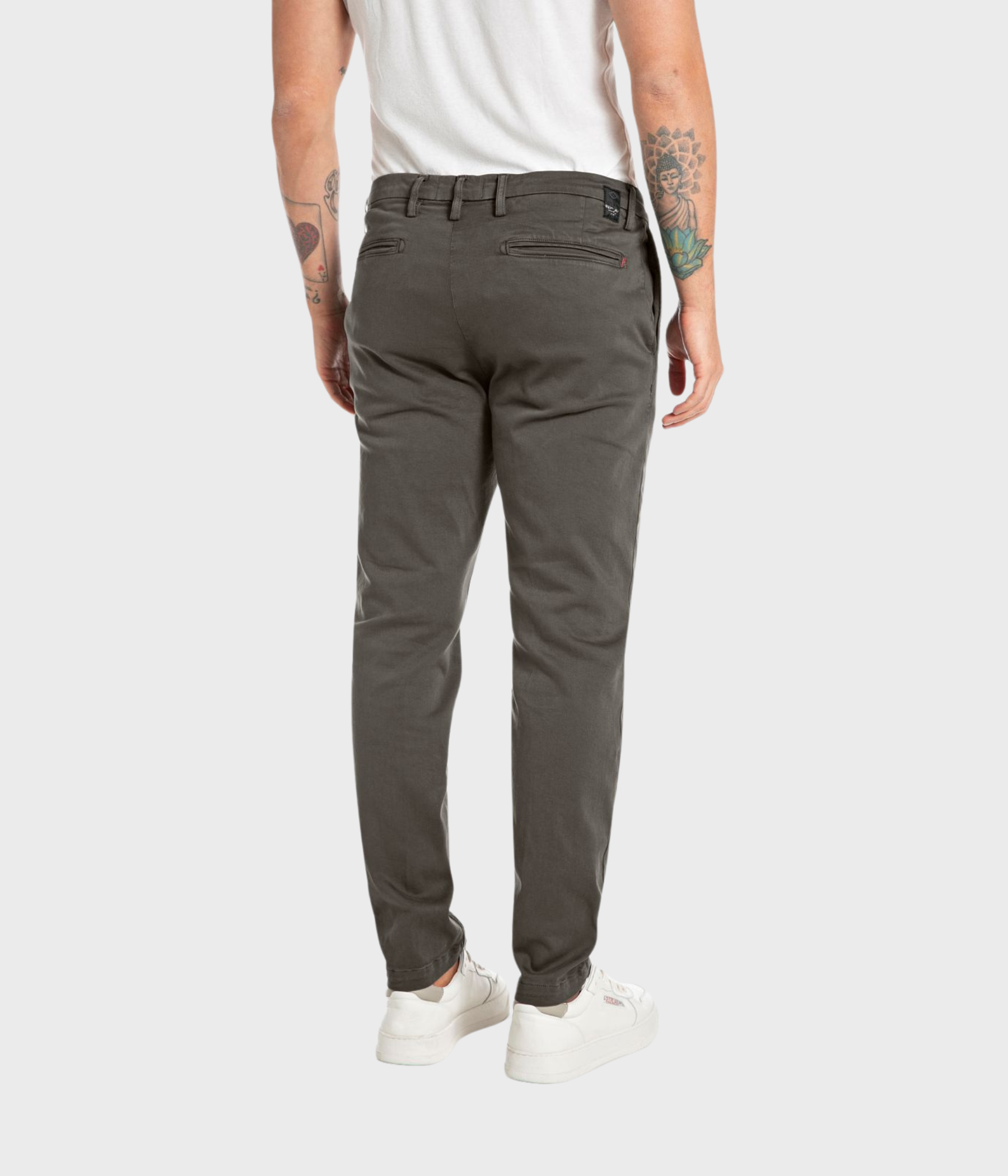Trousers BENNI Hyperchino Color Xlite. (393 WOOD GREY Stonewashed) - D.O. Design Only