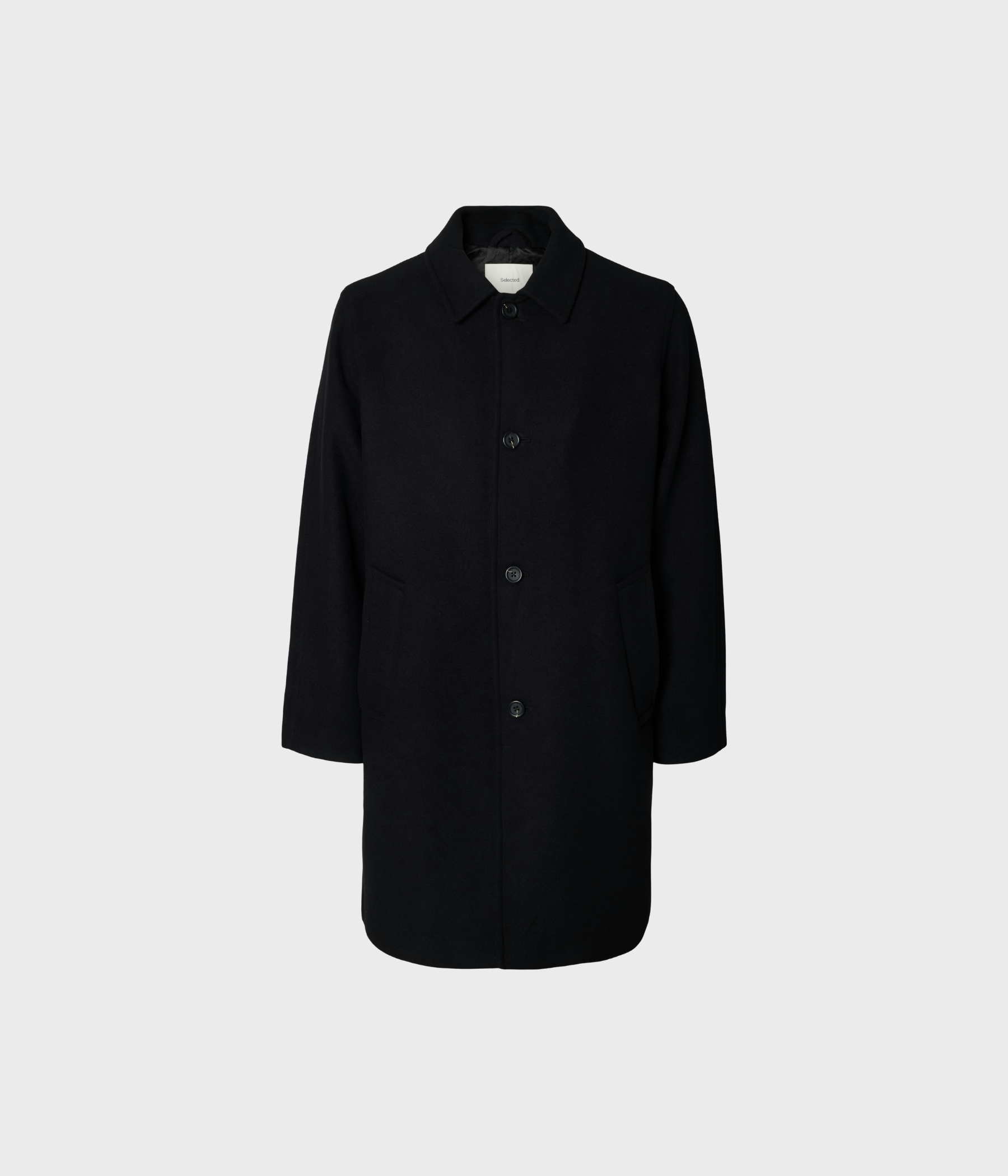 Slmronnie Wool Blend Car Coat Noos (Black)