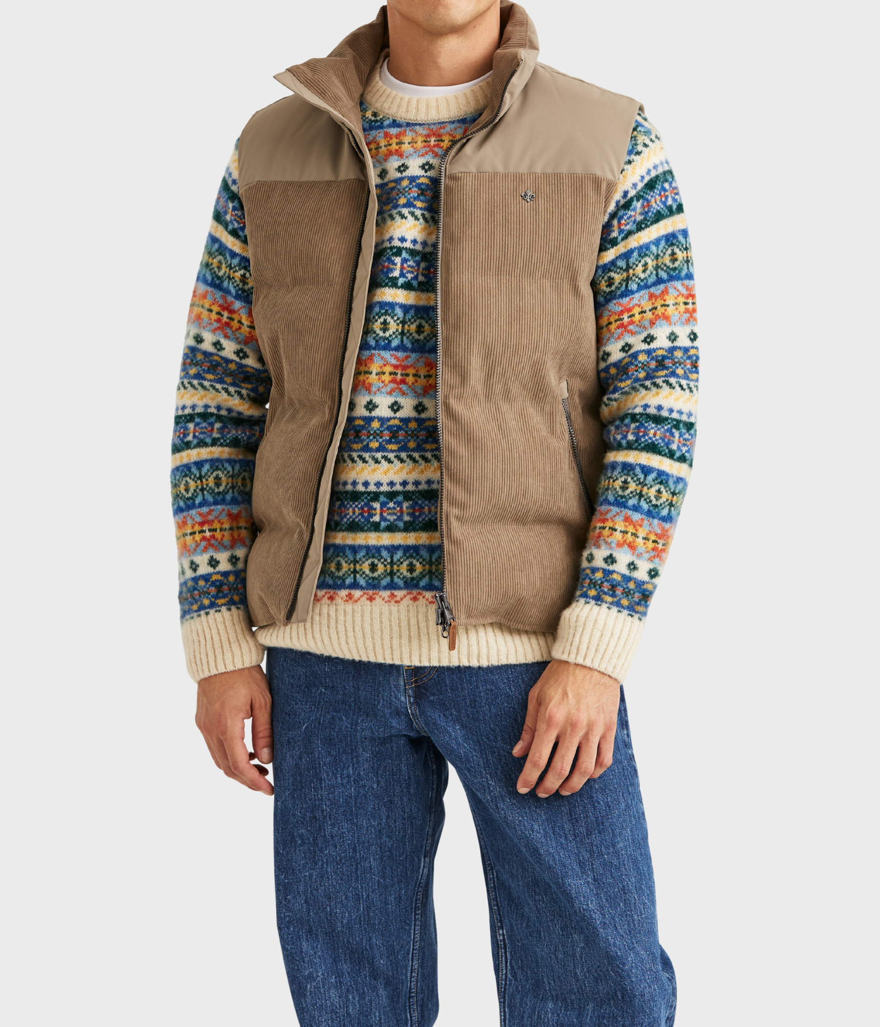 Catton Puffer Vest (06 Khaki)
