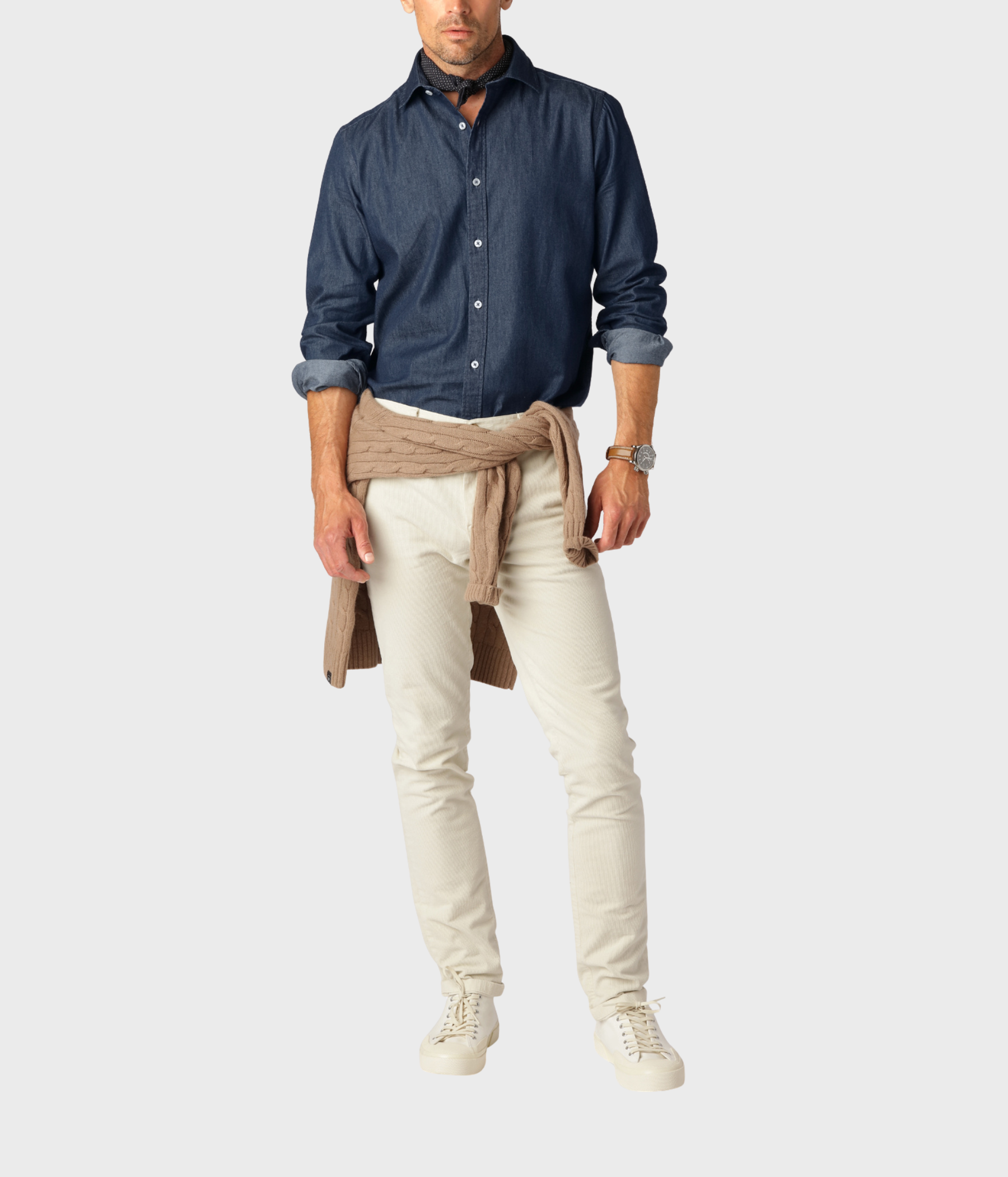 Dressed Denim Shirt. (Denim blue)