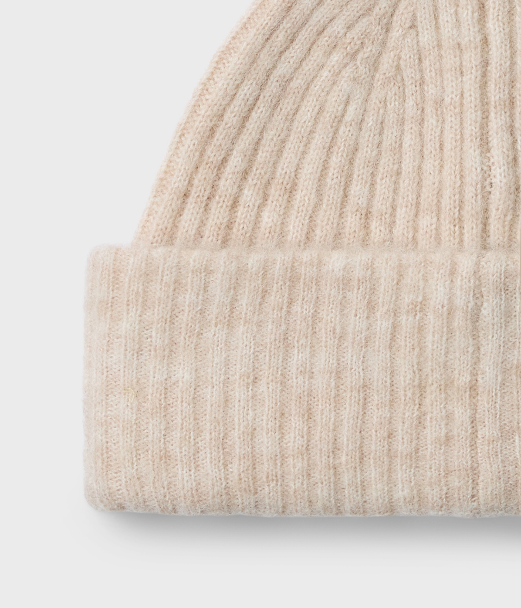 SLFLULU WOOL BLEND KNIT BEANIE NOOS (Birch Detail:MELANGE)