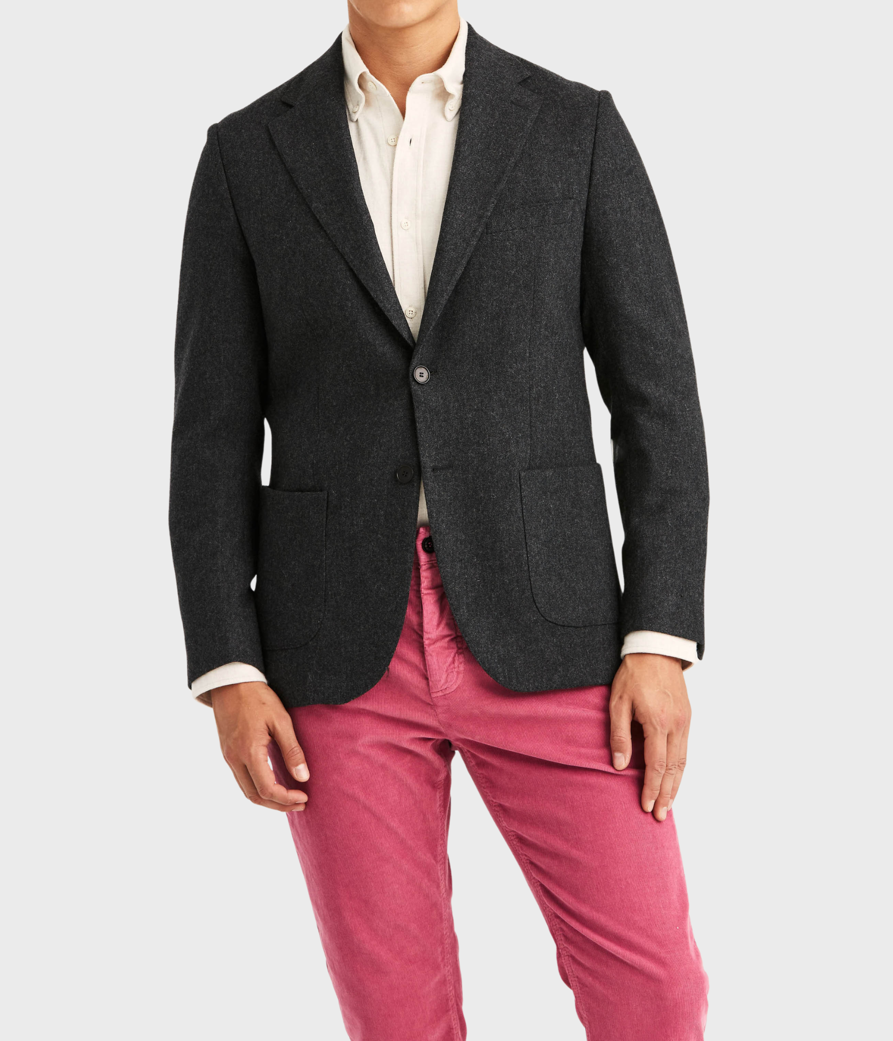 Flannel Suit Jacket (95 Grey)
