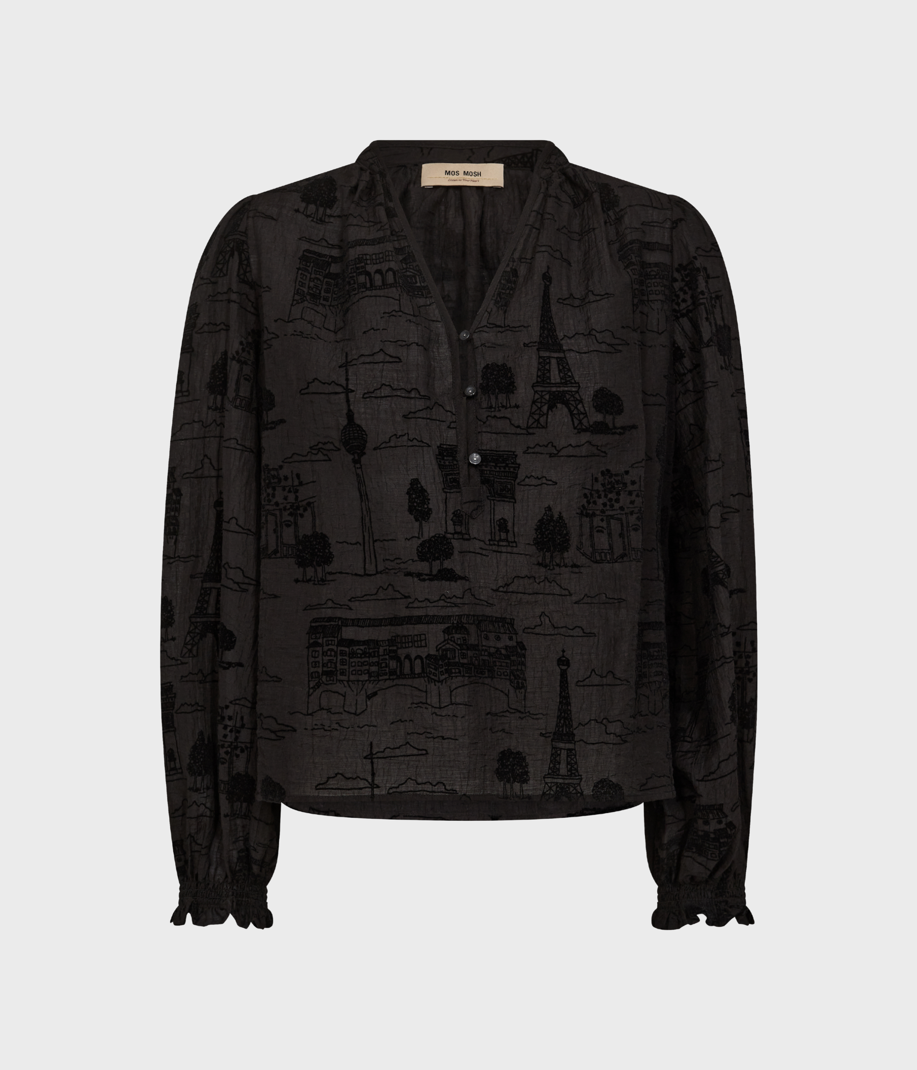 Mmtazzin Tale Light Blouse (801 Black)