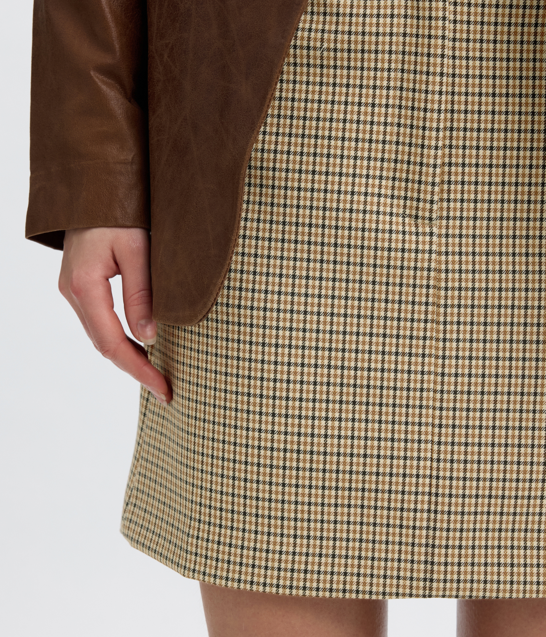 Slwelara Mw Mini Skirt (Monks Robe Checks:CHECKS)