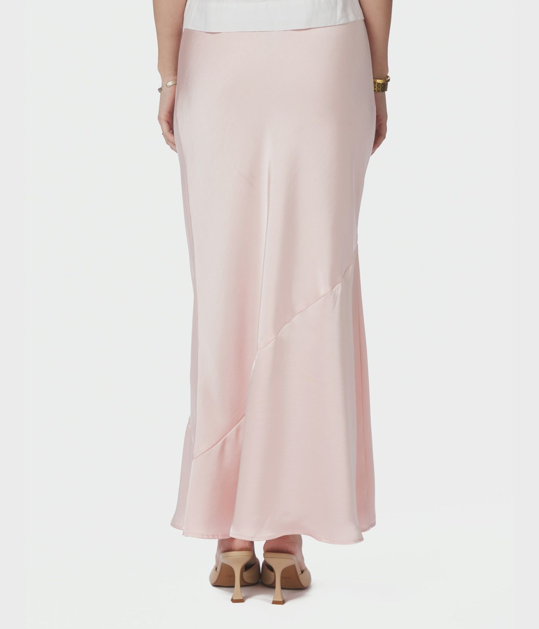 Ninad Heavy Sateen Skirt (754 Light pink)