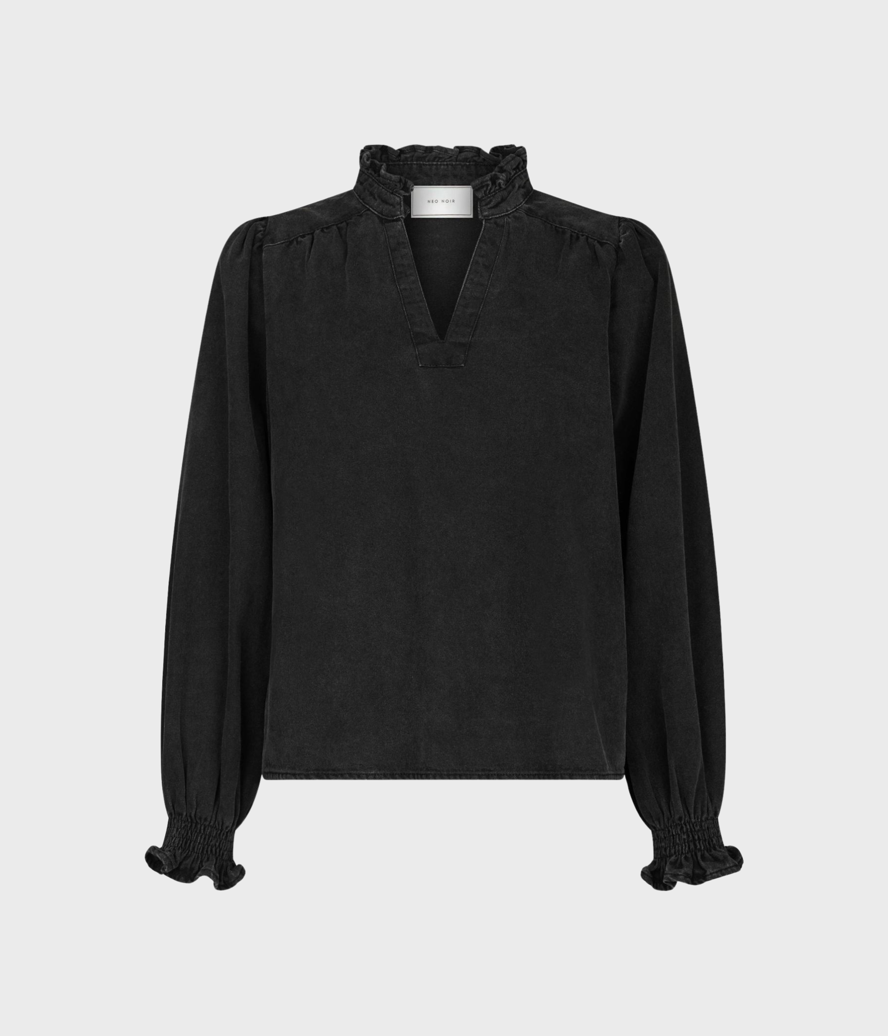 Emmeline Denim Blouse (100 Black)