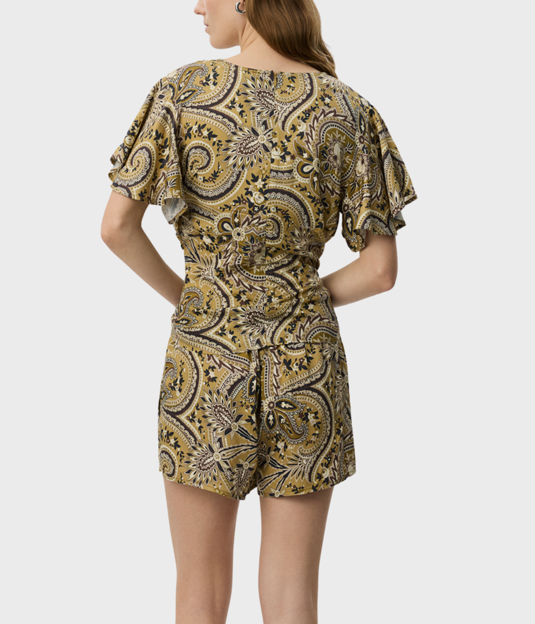 Leelasw Printed Blouse (7163 Bronze Mix Paisley)