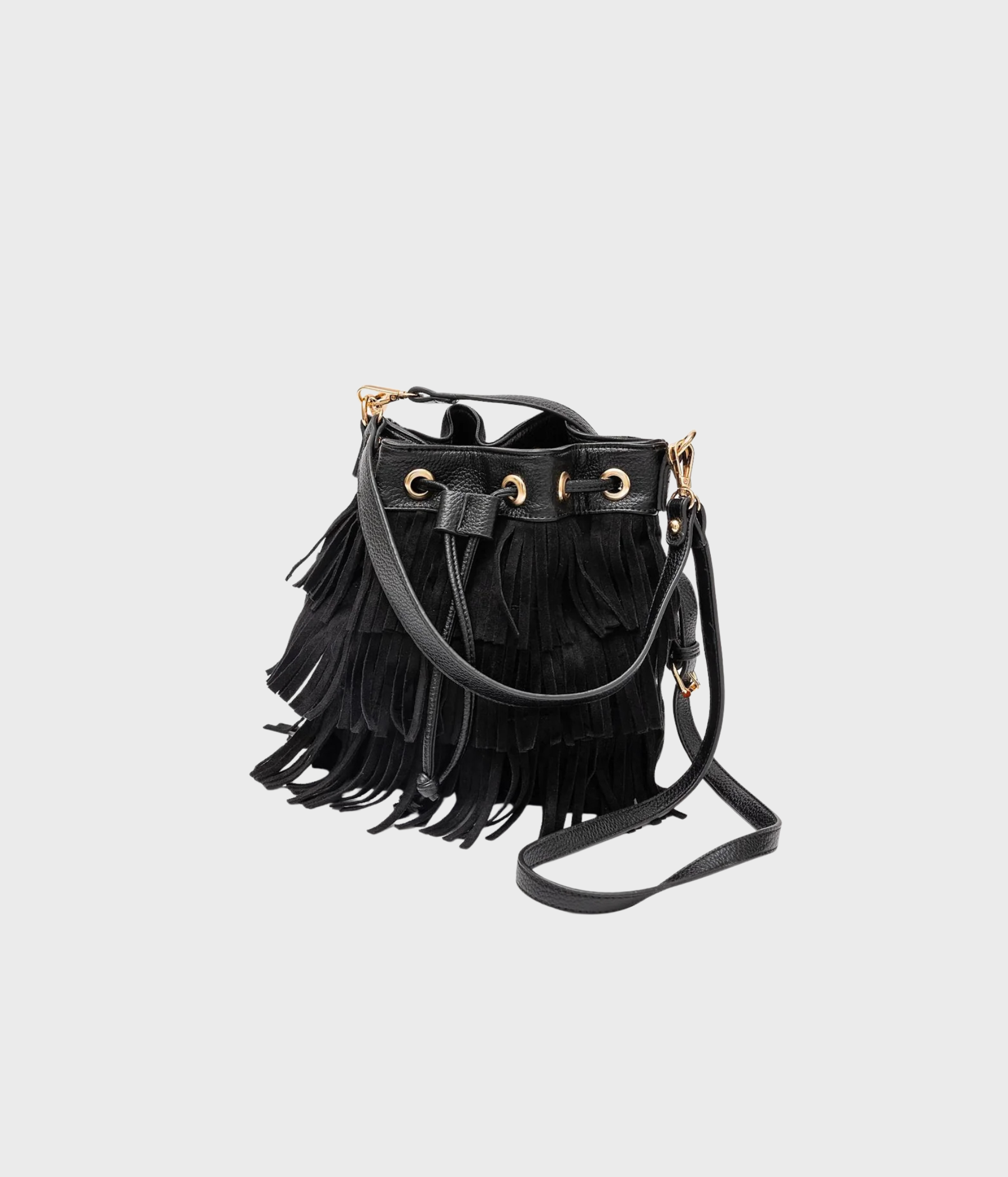 Jade Bucket Bag Frill (Black)