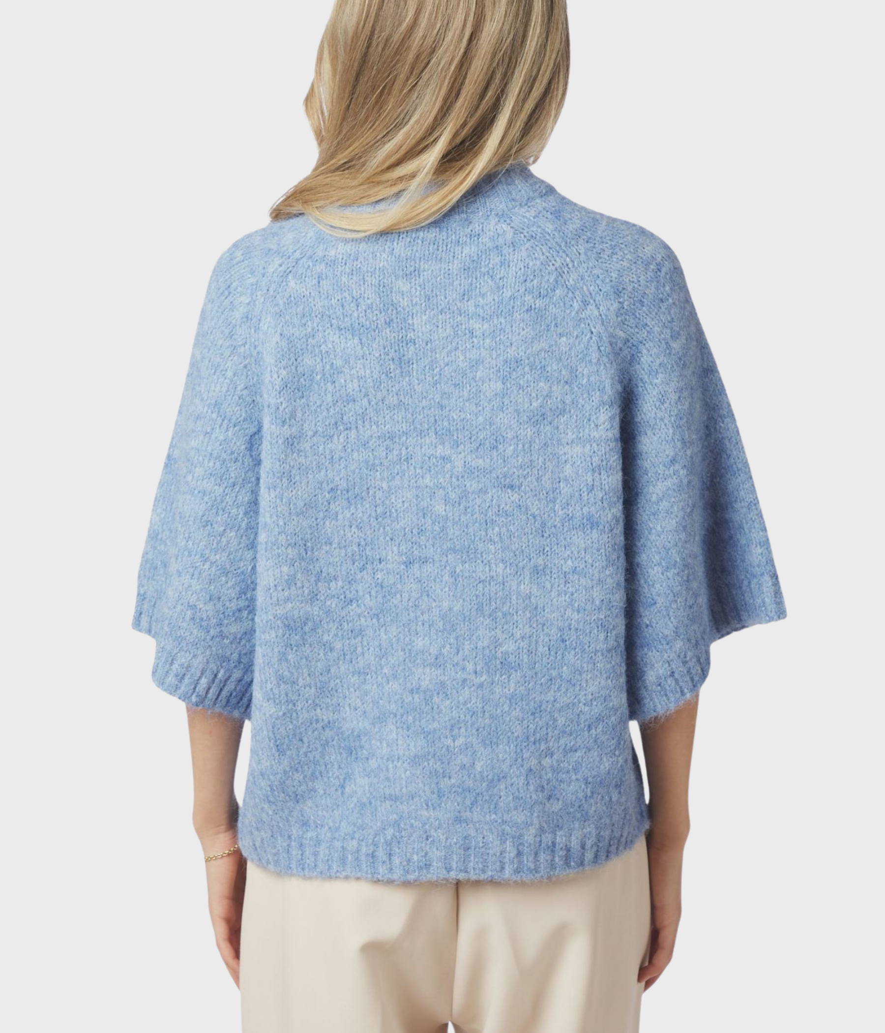 Benuta Fluffy Knit Cardigan. (142 Dusty blue)