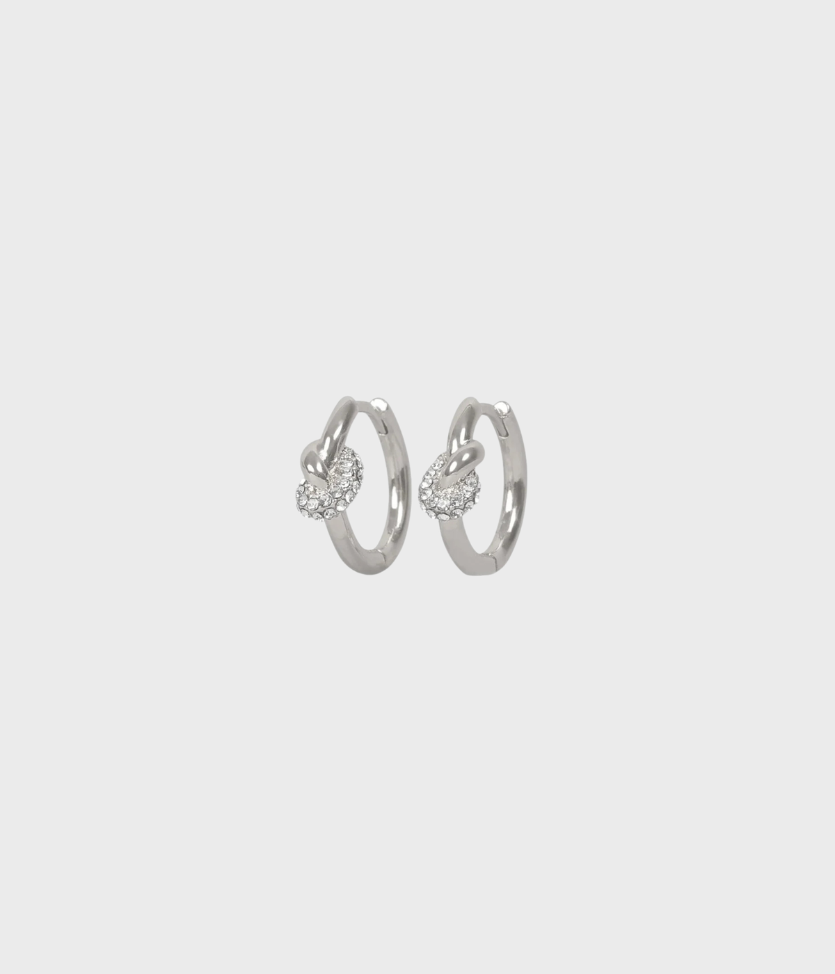 Everly Small Knot Crystal Ring Ear 15Mm (silver)